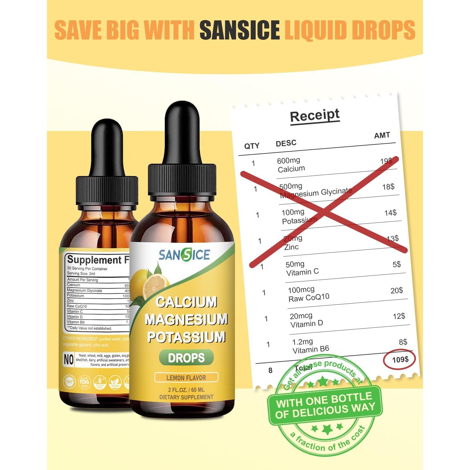 Gotas Líquidas de Calcio, Magnesio y Potasio SANSICE 60ml