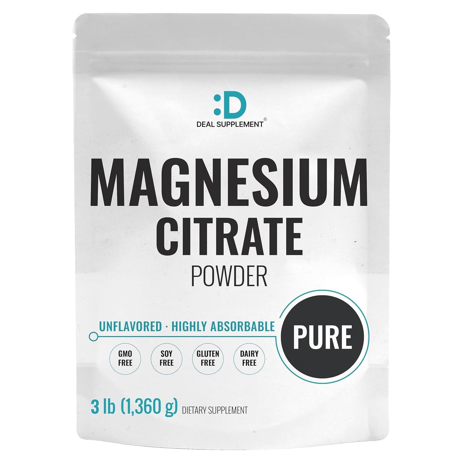 Suplemento Deal Citrato de Magnesio 500mg 1.36kg Sin Sabor