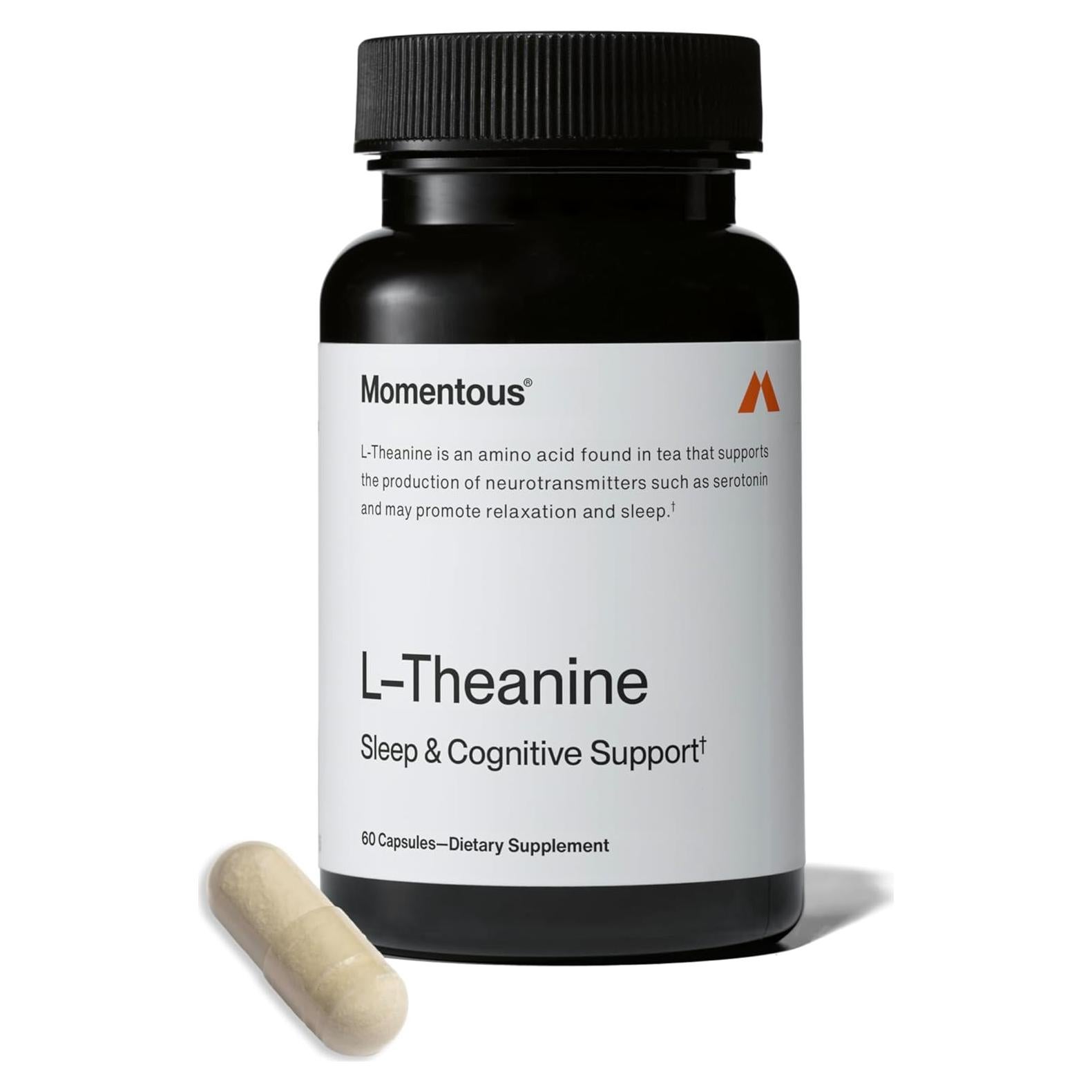 Suplemento L-Theanina Momentous 200 mg - 60 Cápsulas Relajación