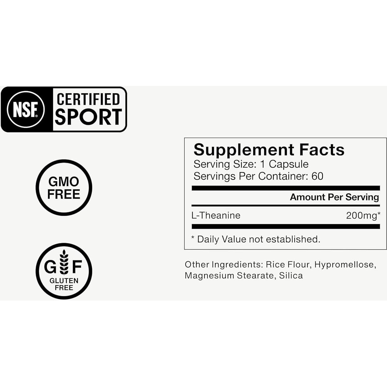 Suplemento L-Theanina Momentous 200 mg - 60 Cápsulas Relajación