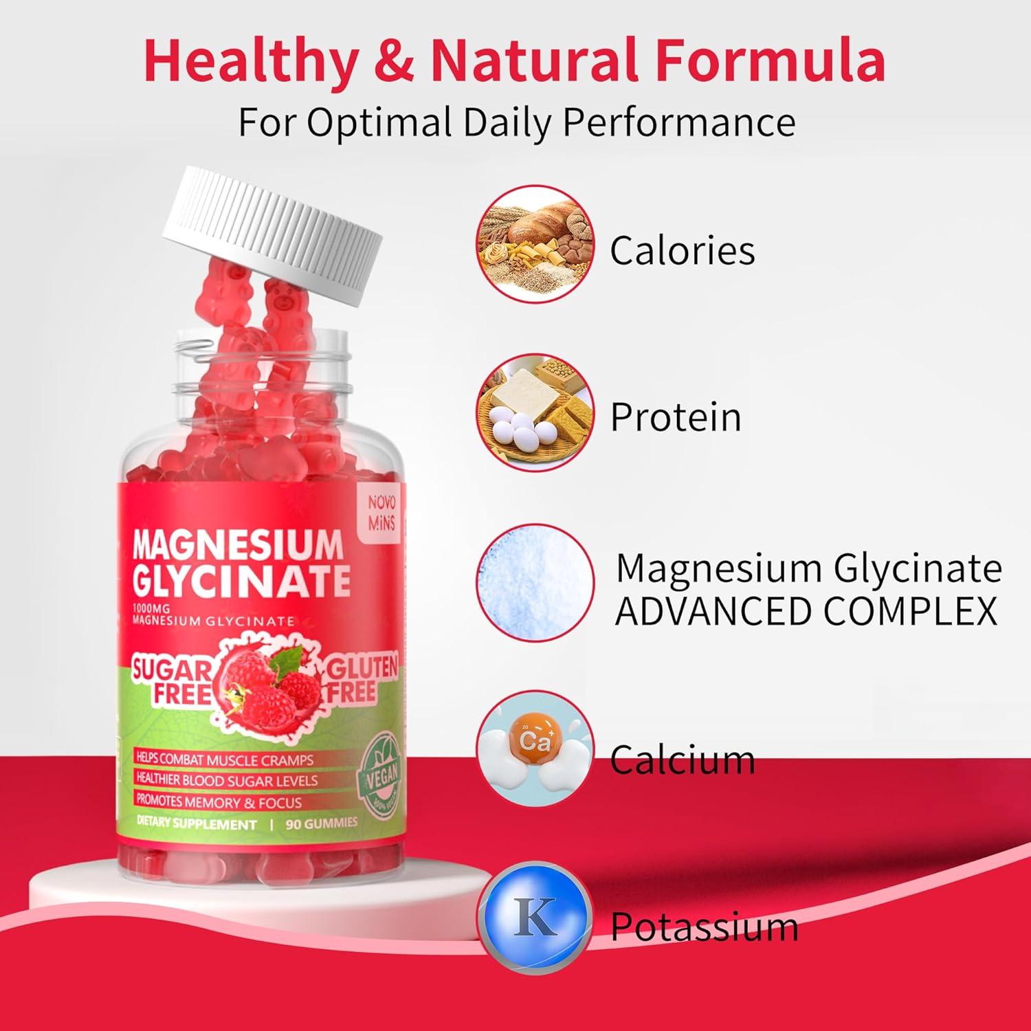 Gominolas de Glicinato de Magnesio 1000mg Novomins - 90 Unidades