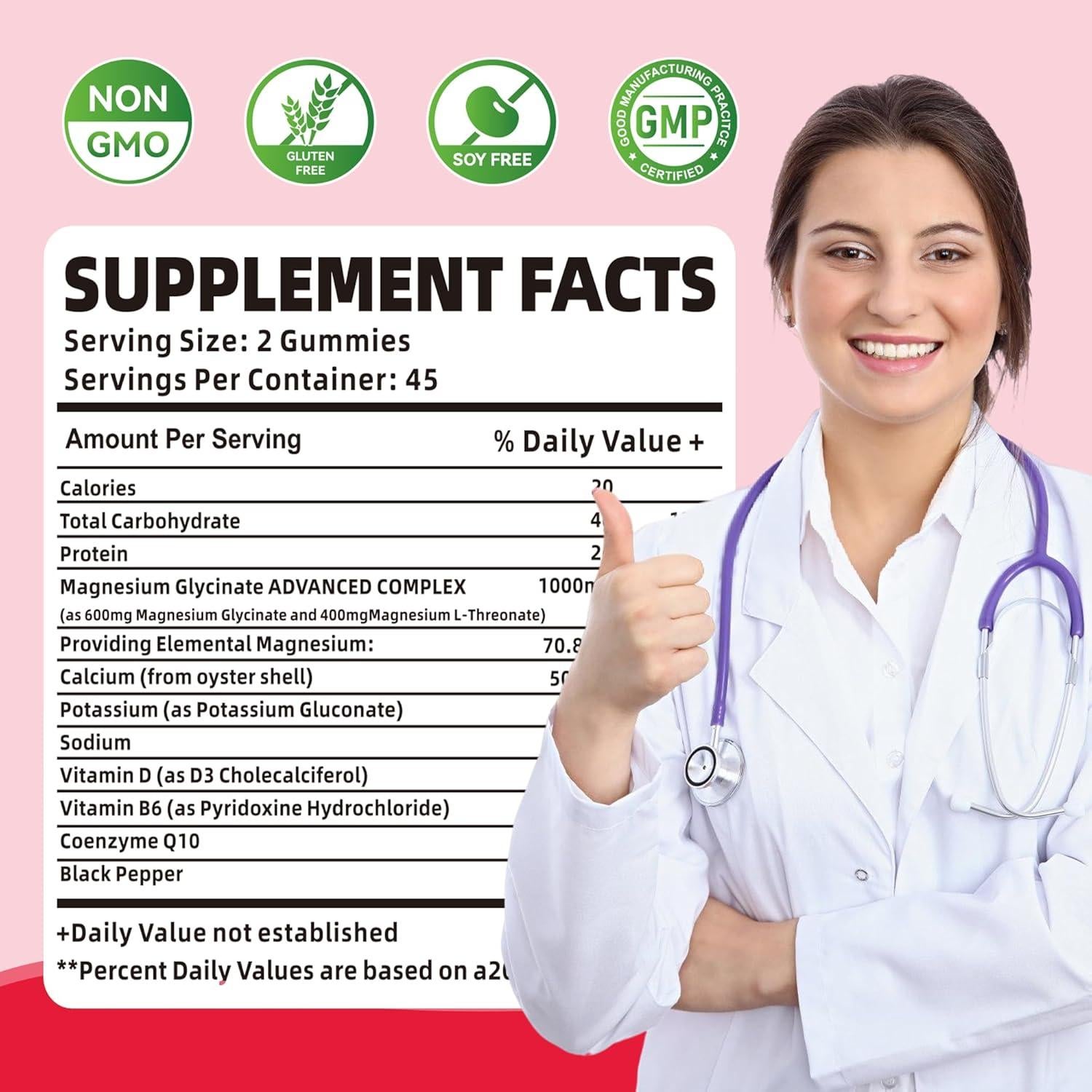 Gominolas de Glicinato de Magnesio 1000mg Novomins - 90 Unidades