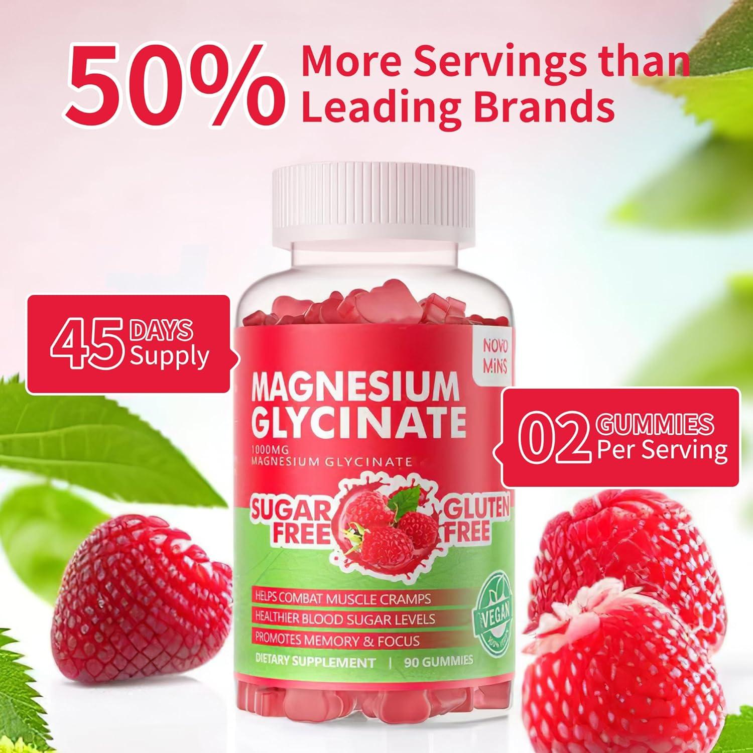 Gominolas de Glicinato de Magnesio 1000mg Novomins - 90 Unidades