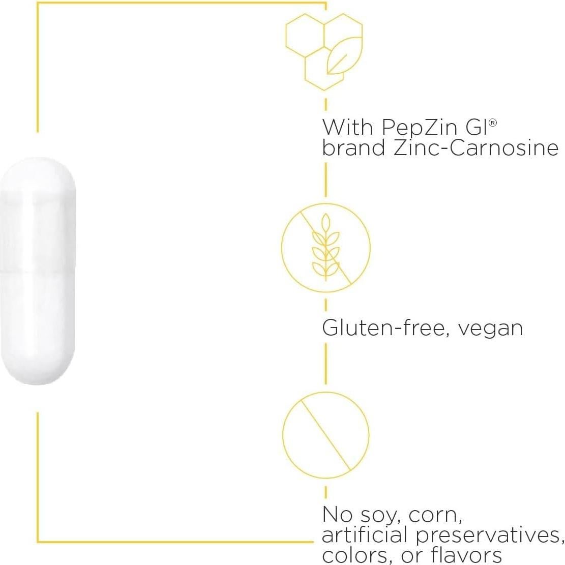 Suplemento Zinc-Carnosina Integrative Therapeutics 60 Cápsulas