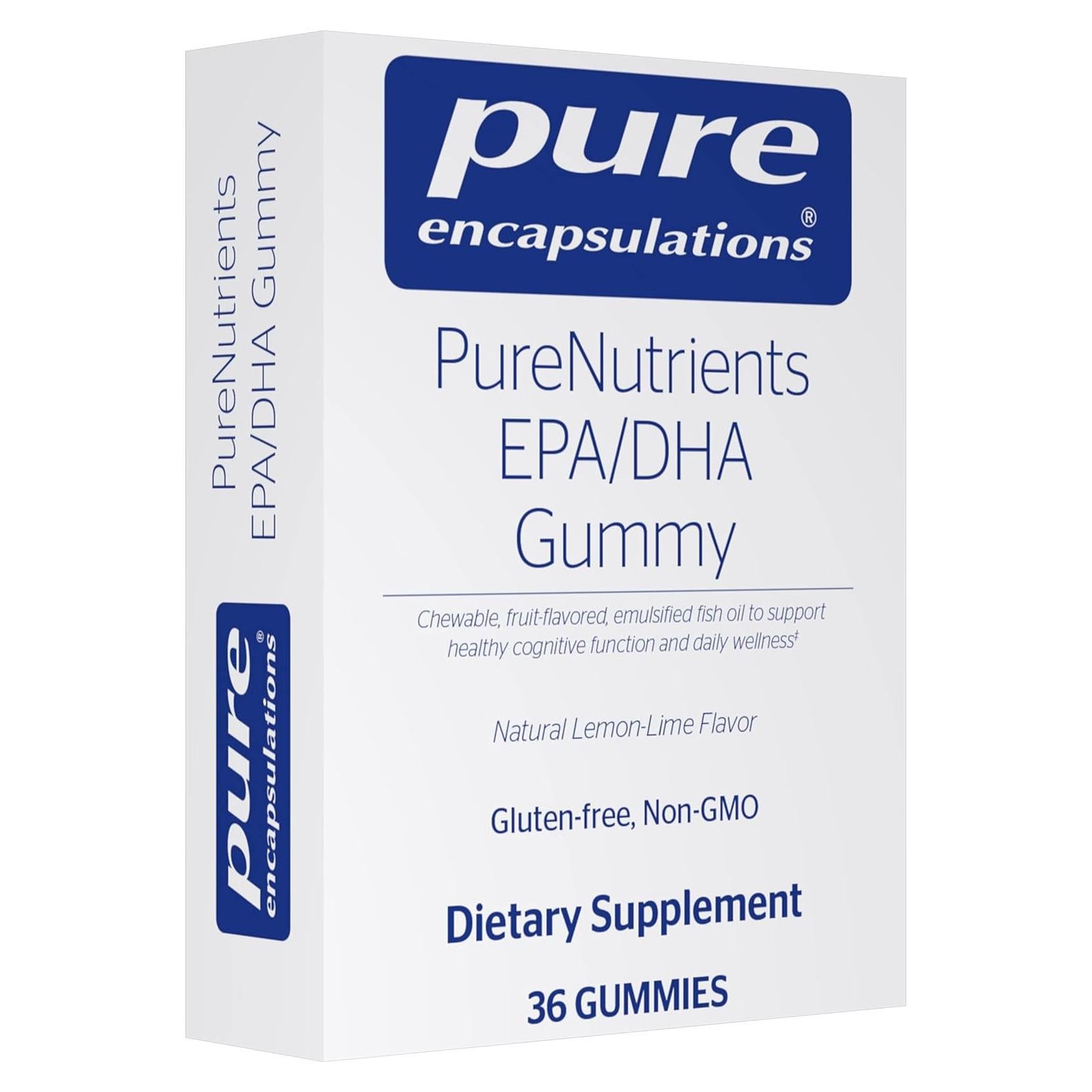 Gomitas Pure Encapsulations EPA/DHA 36 unidades Sabor Limón-Lima