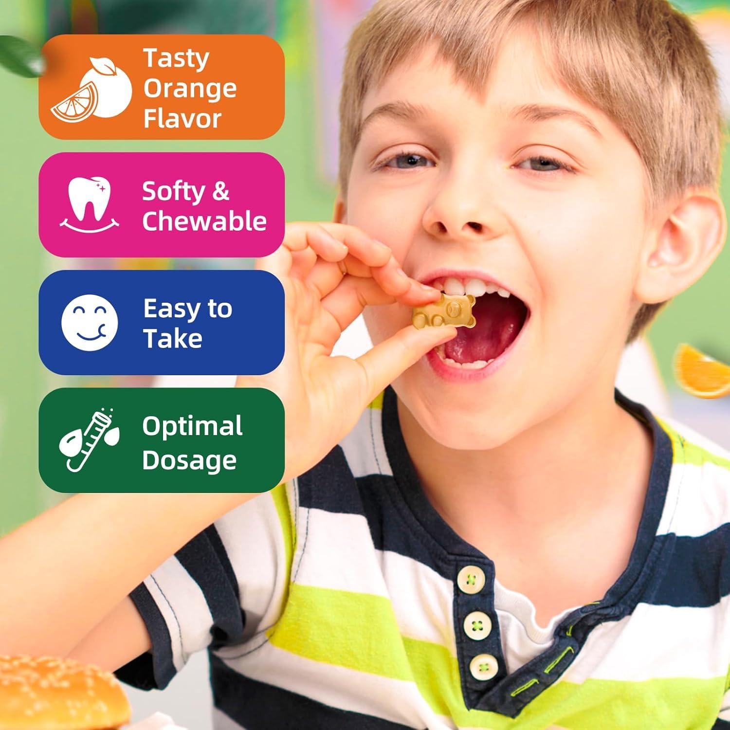 Gomitas de Magnesio Calm ReviNutra 60ct Sin Azúcar Naranja