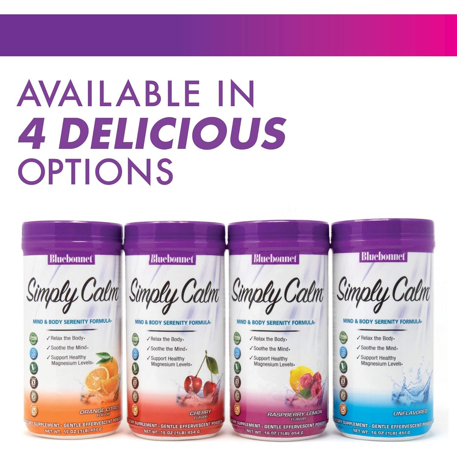 Polvo Simply Calm Bluebonnet Nutrition 454 g - Magnesio Vegano