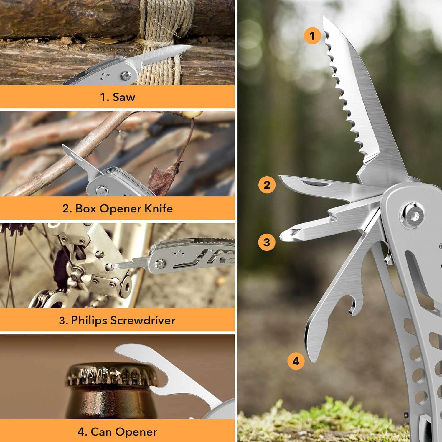 Multiherramienta 26-en-1 Wuwrll Acero Inoxidable Portátil