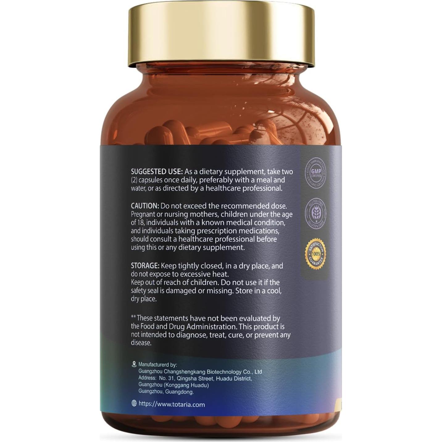 Complejo de Magnesio 700mg Totaria 12 en 1 Vegano 120 Cápsulas