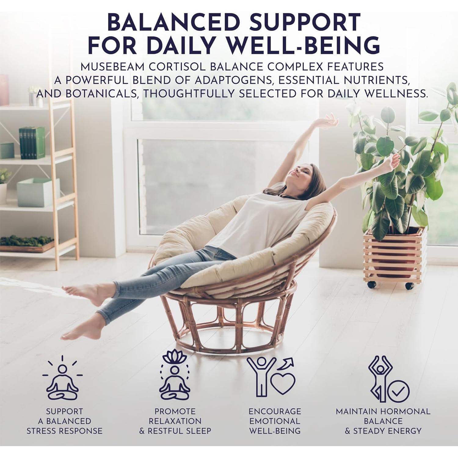 Suplemento Detox de Cortisol MuseBeam 60 Cápsulas - Control Estrés