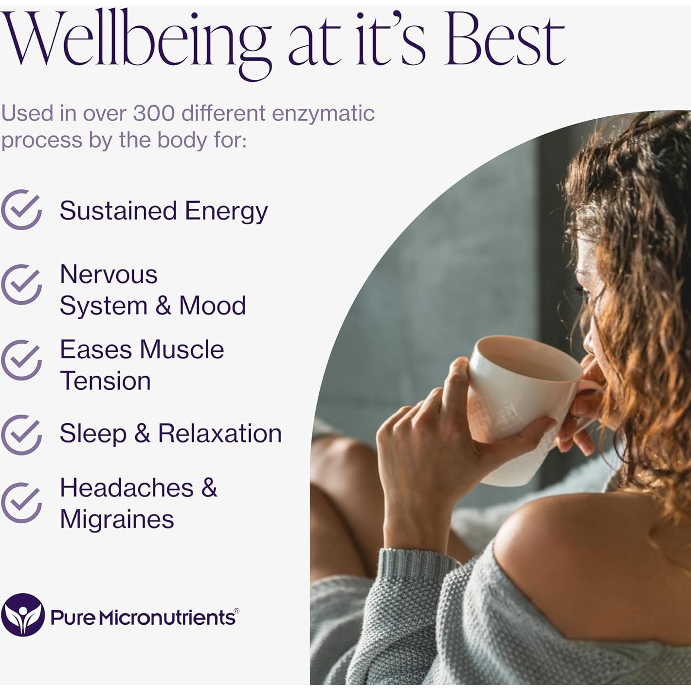 Polvo de Citrato de Magnesio Puro Pure Micronutrients 300mg 60 Porciones