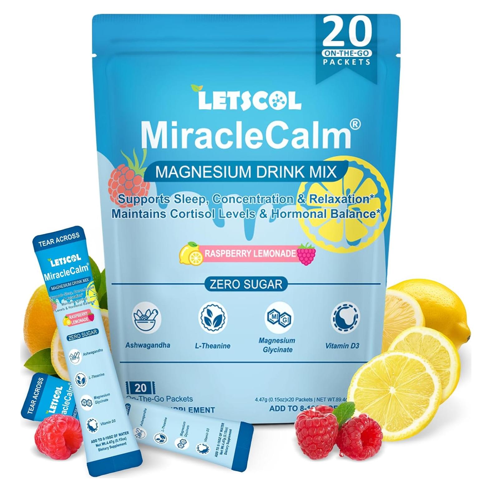 Mezcla en Polvo MiracleCalm 89.4g - Suplemento de Magnesio y Calcio