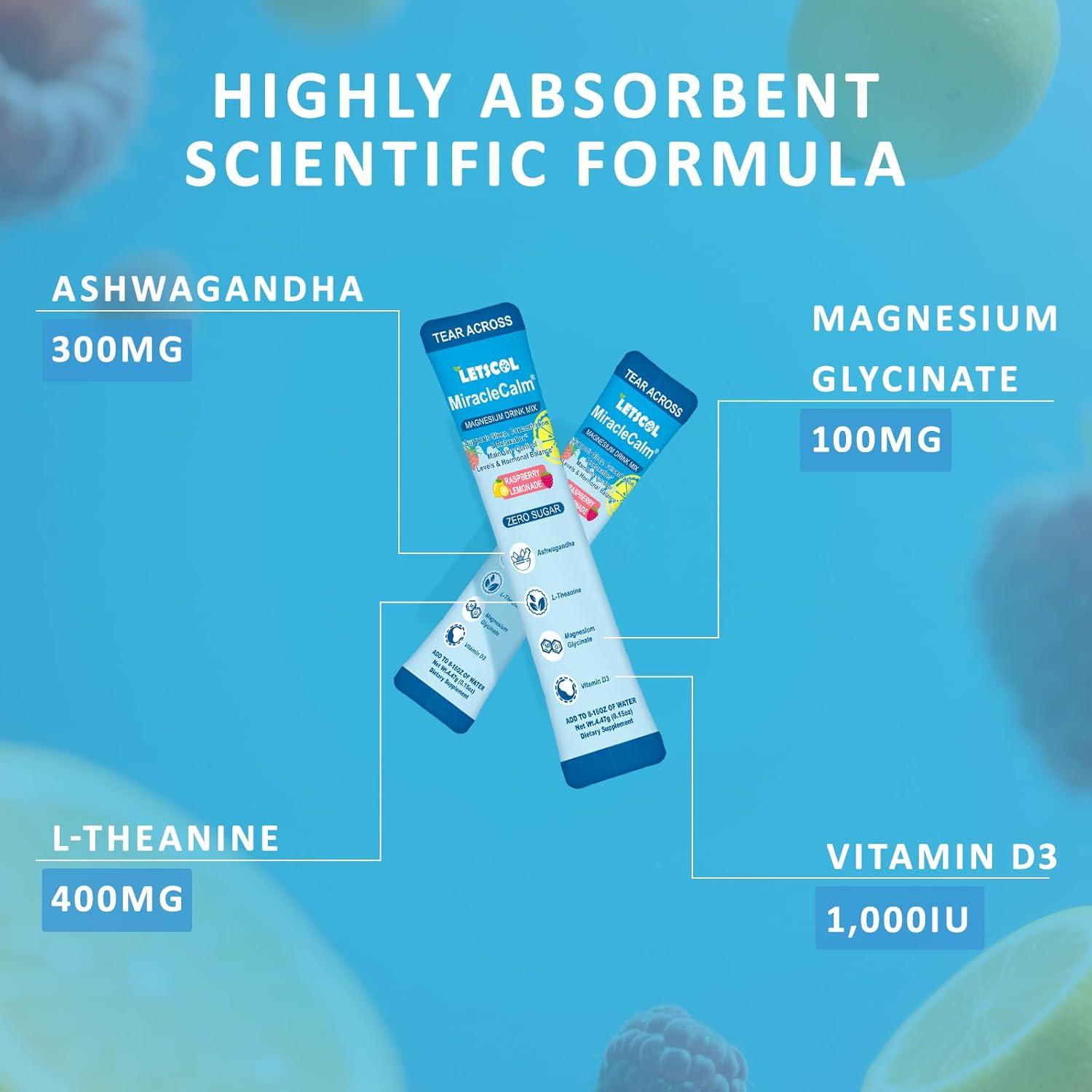 Mezcla en Polvo MiracleCalm 89.4g - Suplemento de Magnesio y Calcio