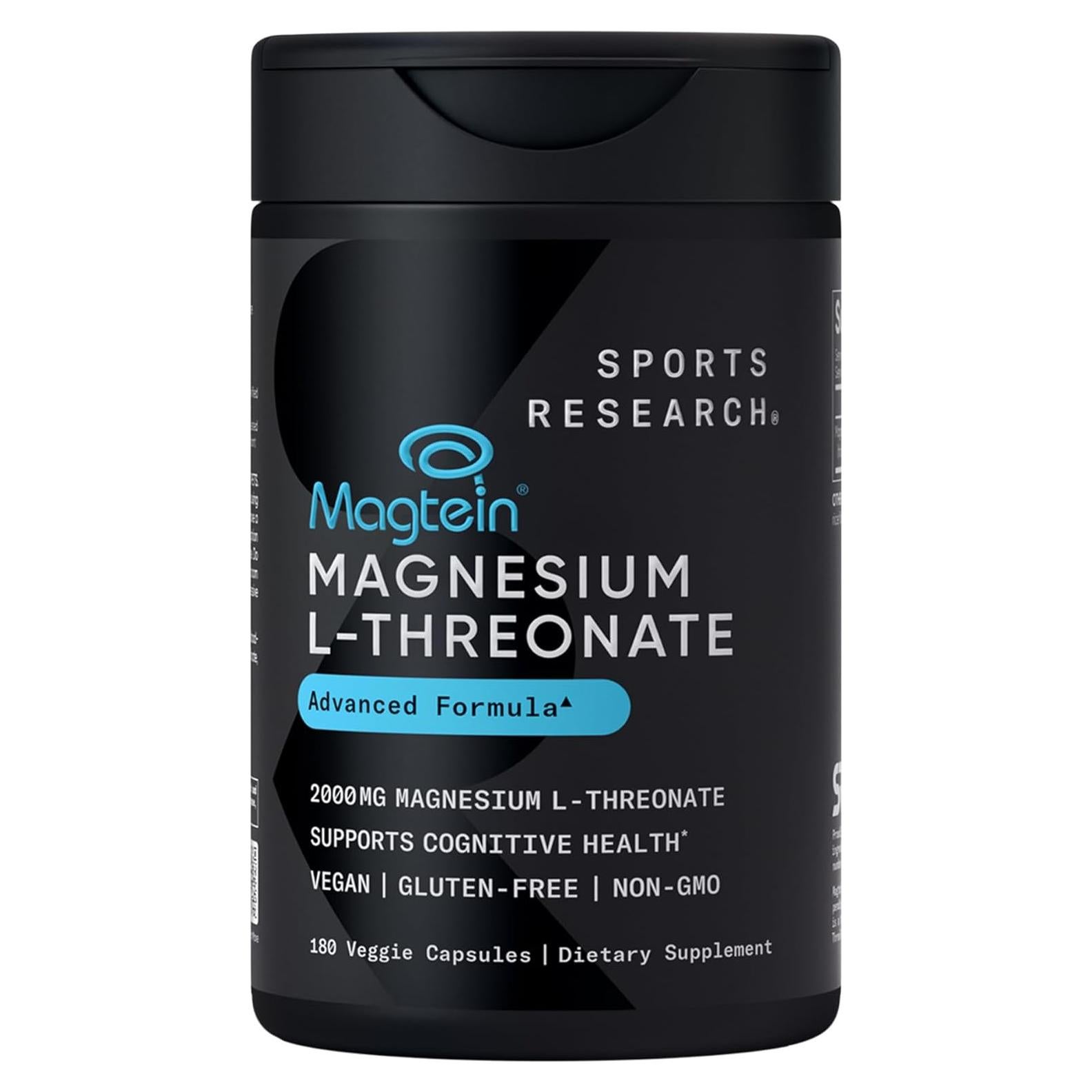 Cápsulas de Magnesio L-Treonato Magtein Sports Research 180 Unidades