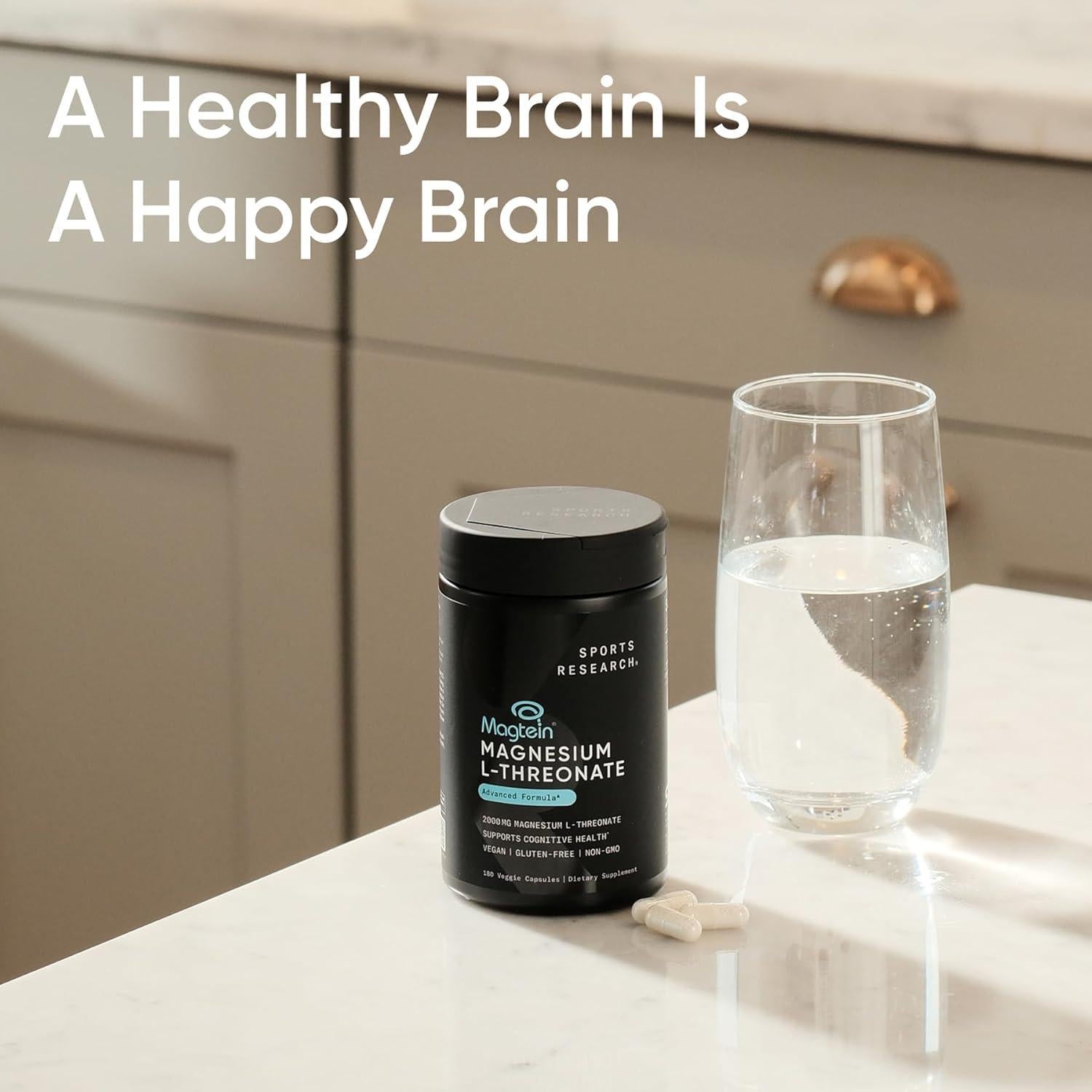 Cápsulas de Magnesio L-Treonato Magtein Sports Research 180 Unidades