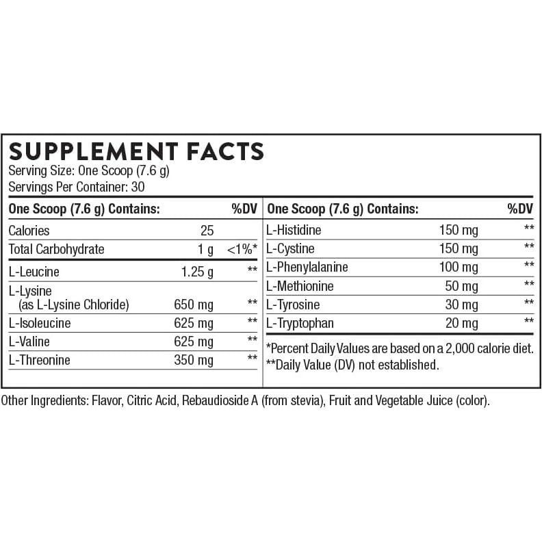 THORNE Aminoácidos EAA y BCAA en Polvo Baya - 30 Porciones