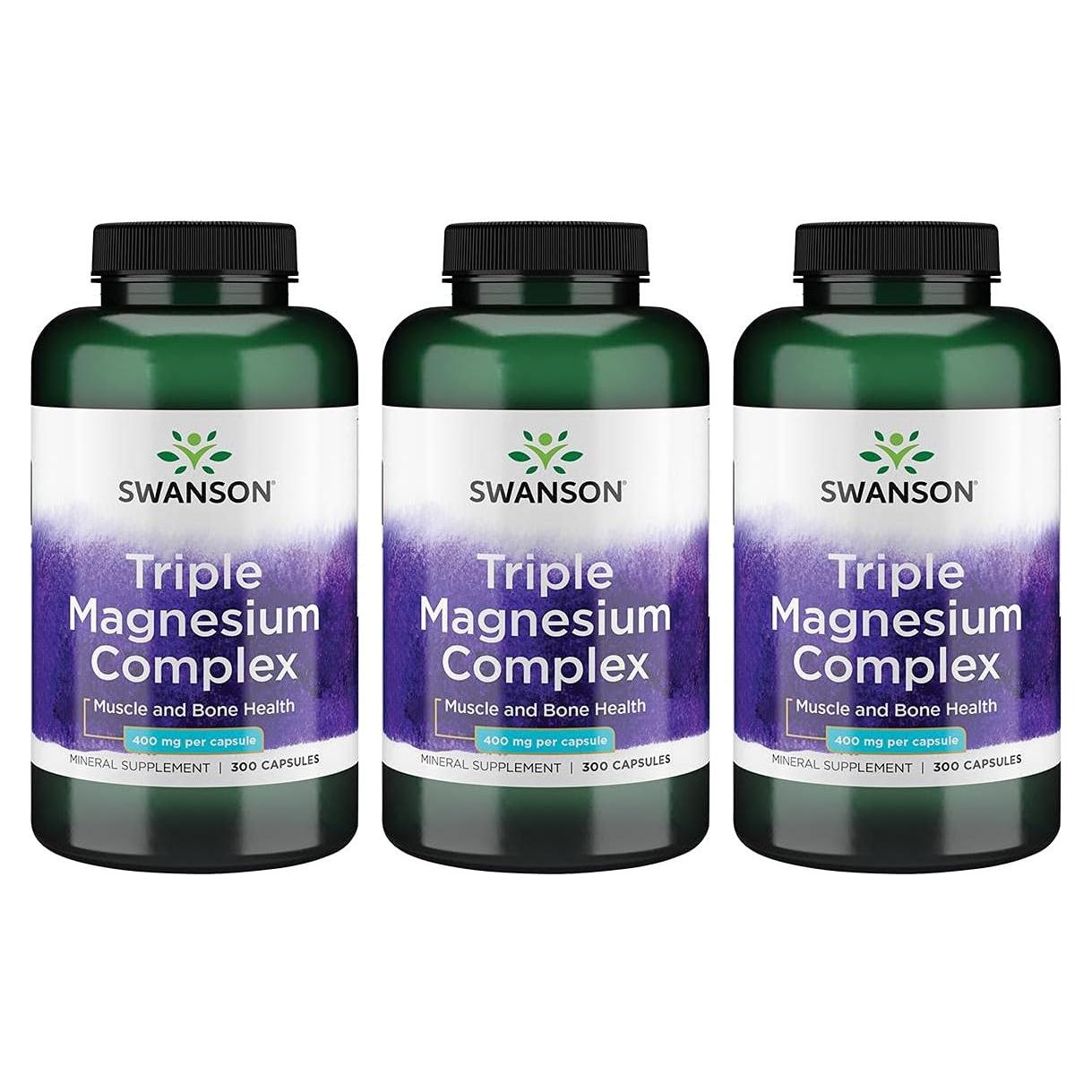 Complejo de Magnesio Triple Swanson 300 Cápsulas 400mg