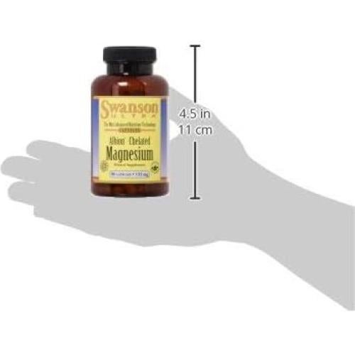 Albion Magnesio Quelado 133 mg Swanson 90 Cápsulas