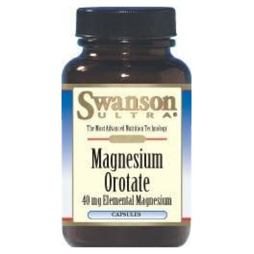 Swanson Magnesio Orotato 40 mg 60 Cápsulas Suplemento