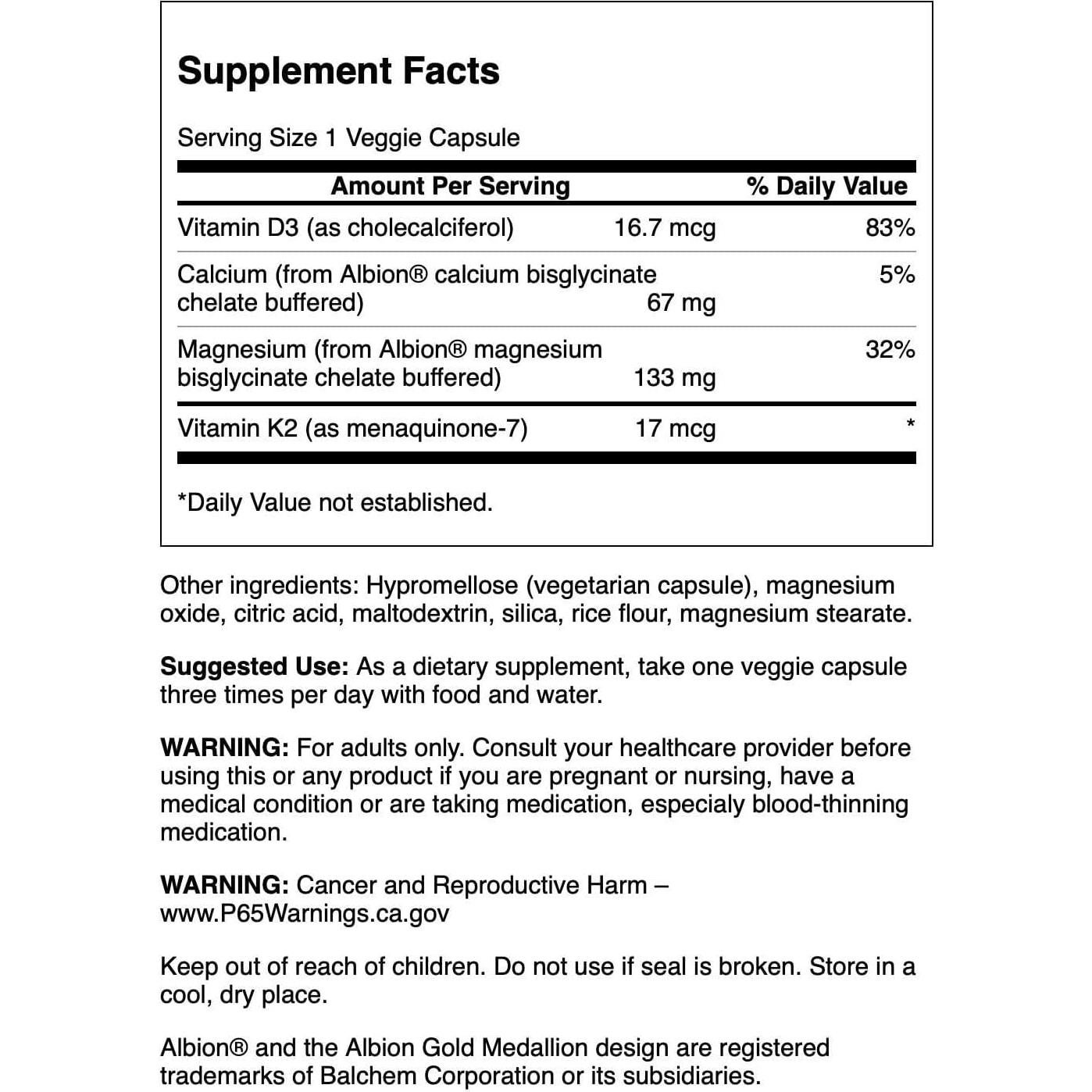 Suplemento de Magnesio y Calcio Quelado Swanson 90 Cápsulas