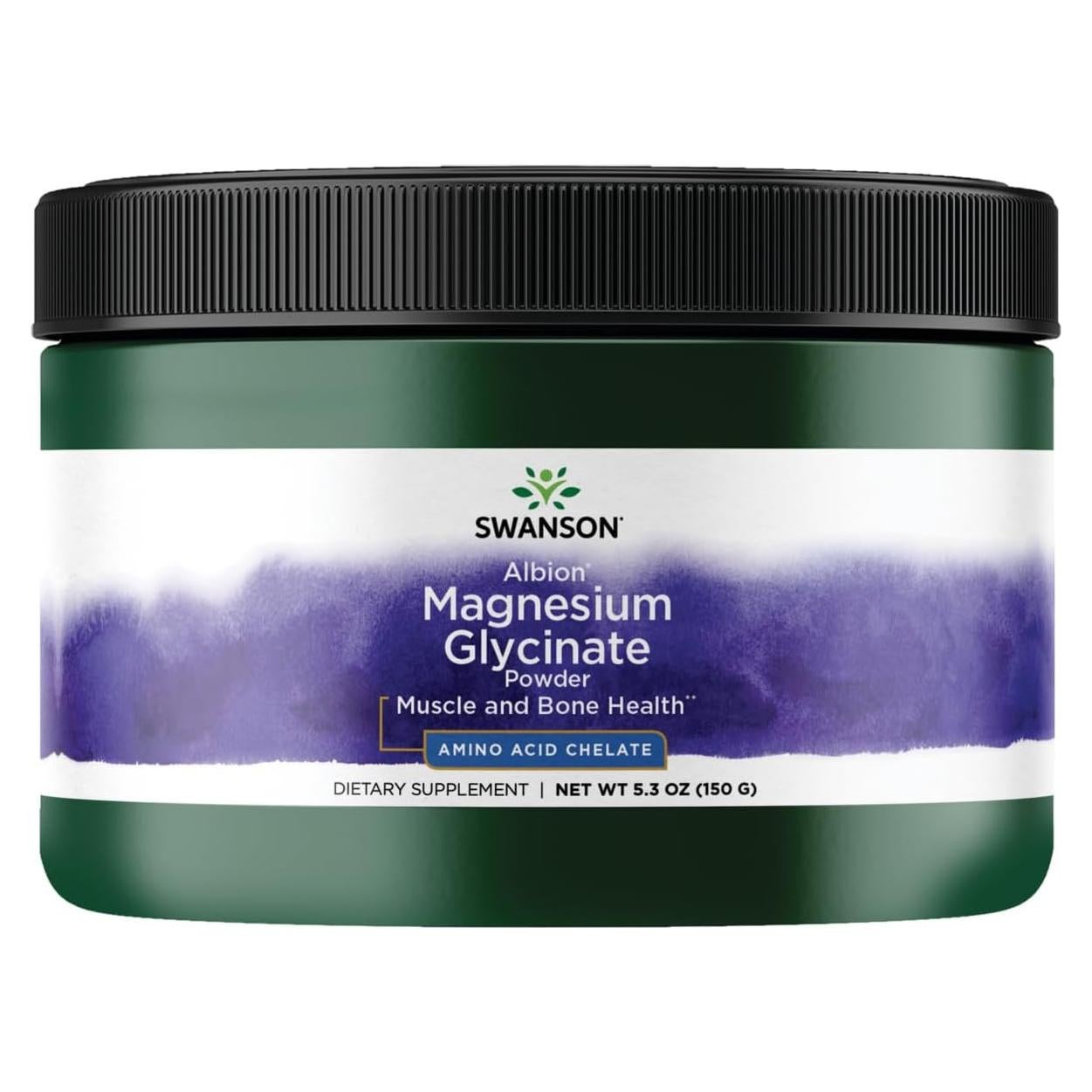 Suplemento de Magnesio Glicinato Quelado Swanson 150 g