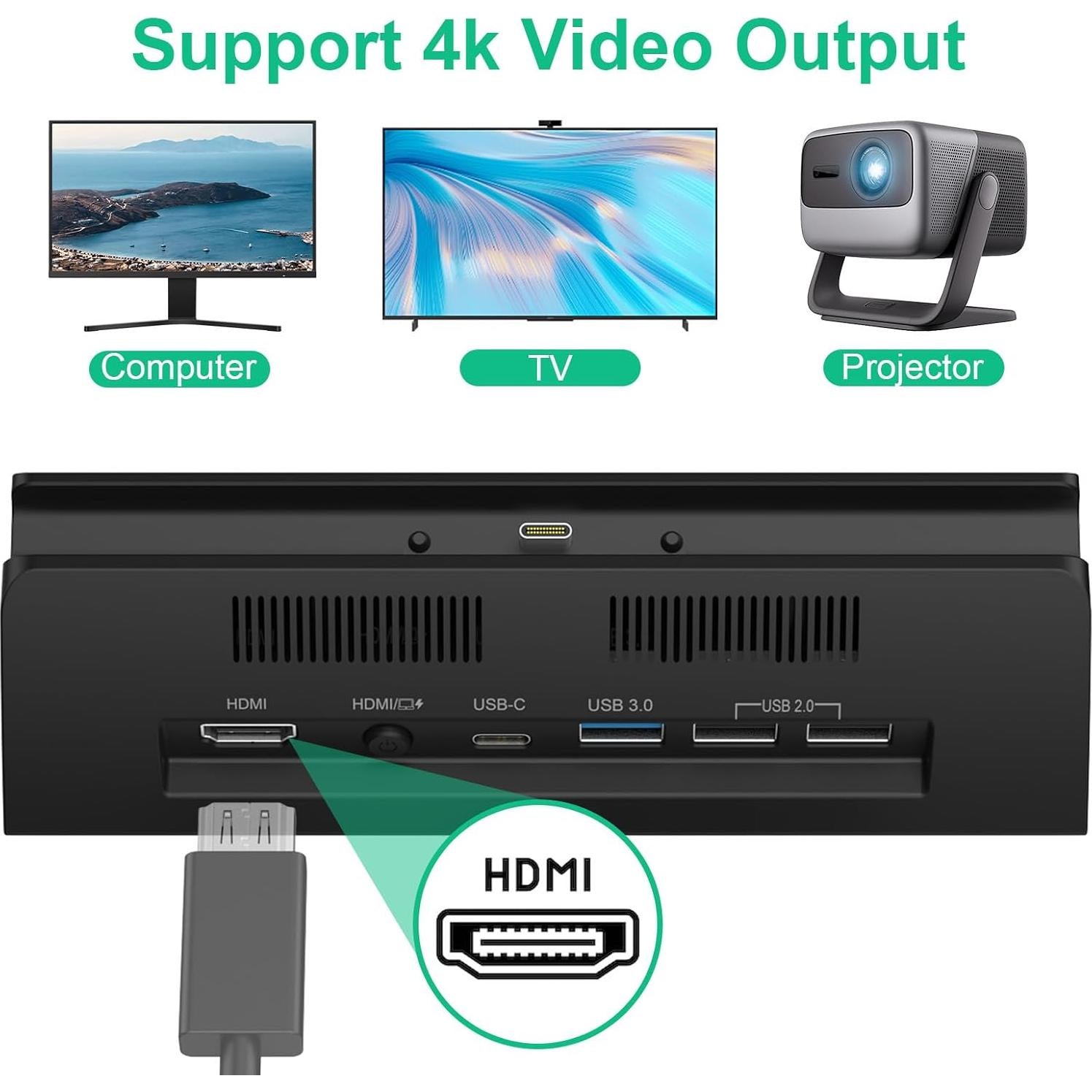 Estación de Acoplamiento RuntoGOL para Switch 4K HDMI