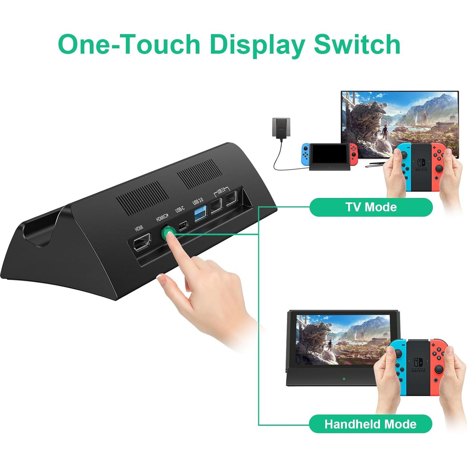 Estación de Acoplamiento RuntoGOL para Switch 4K HDMI
