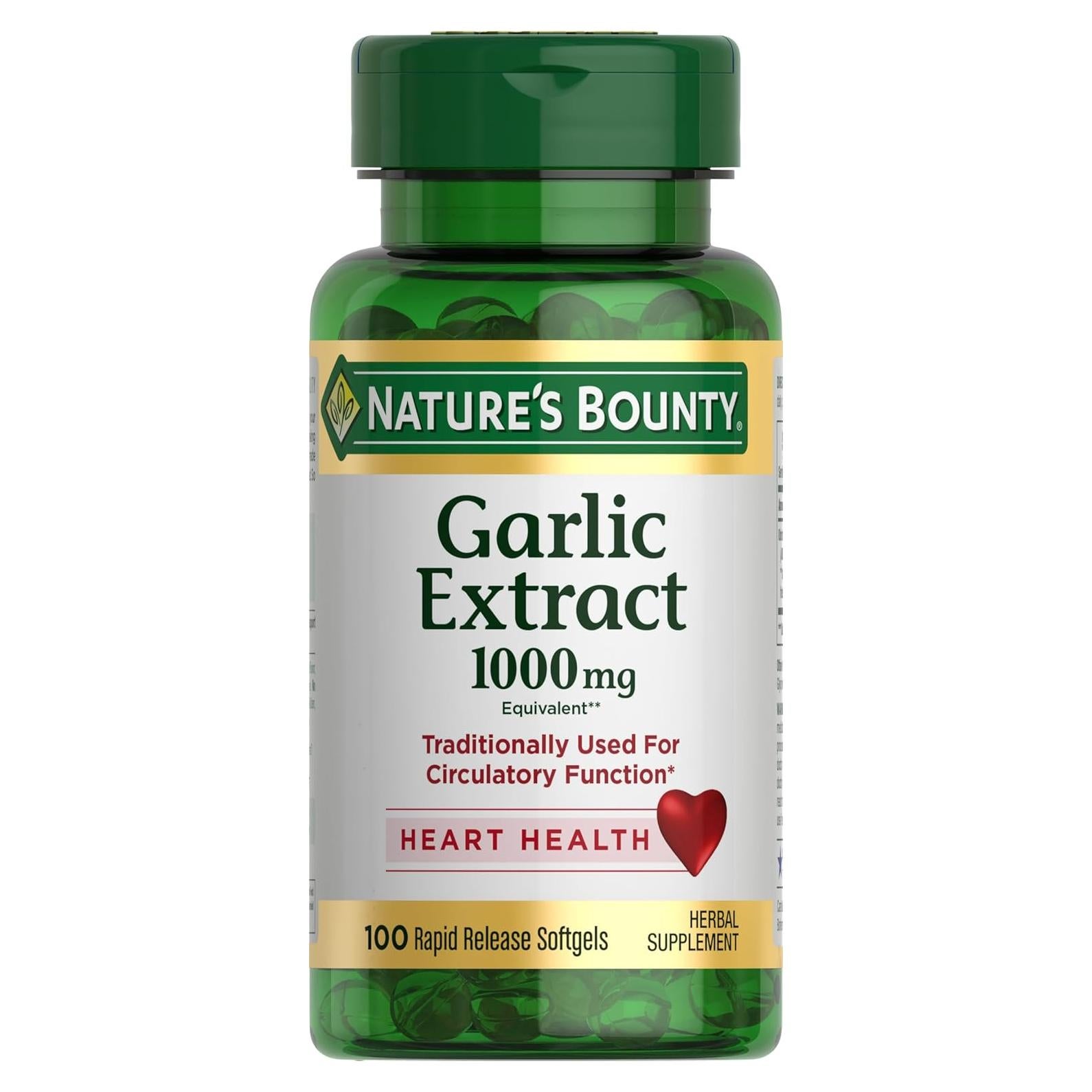 Extracto de Ajo Nature's Bounty 1000mg 300 Cápsulas Blandas