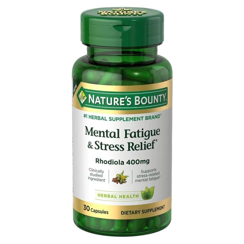 Suplemento de Rhodiola Nature's Bounty 400 mg 30 Cápsulas