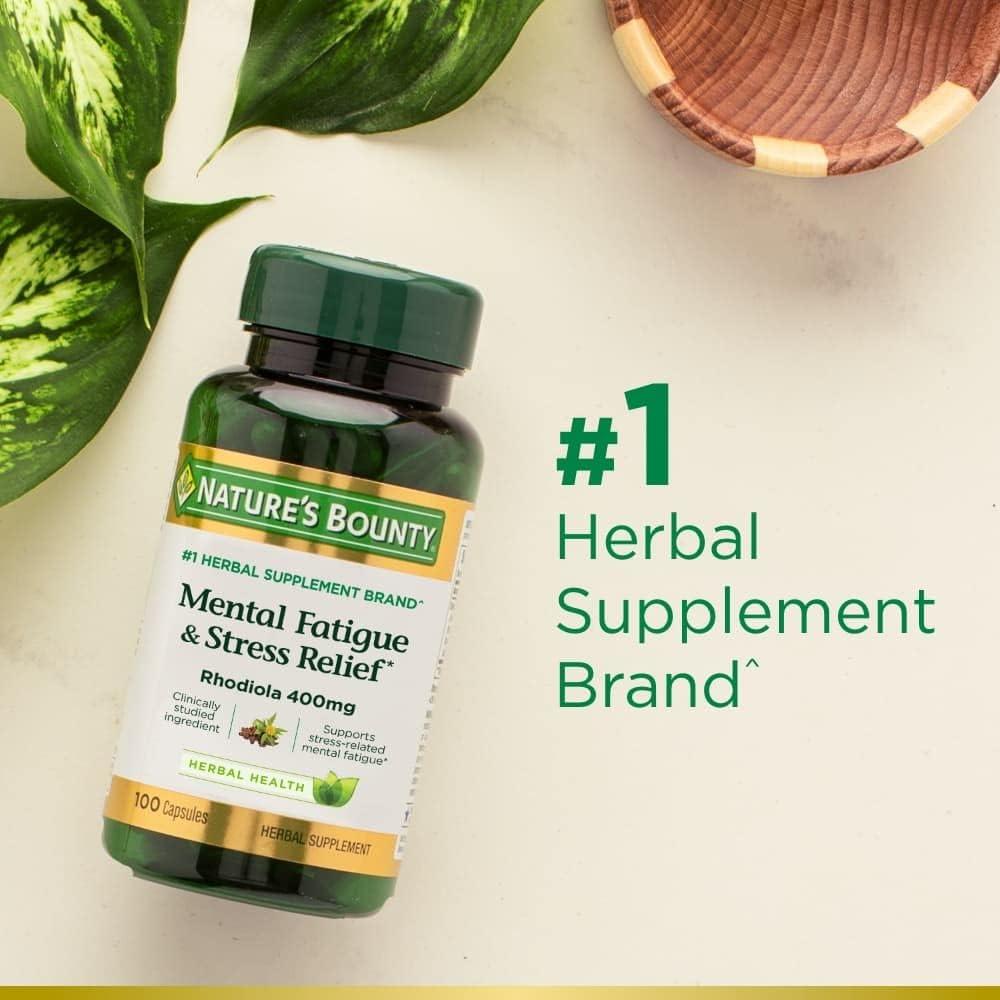 Suplemento de Rhodiola Nature's Bounty 400 mg 30 Cápsulas