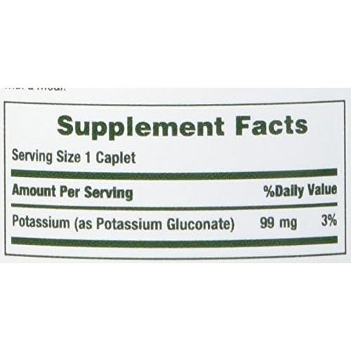 Gluconato de Potasio Nature's Bounty 99mg 100 Comprimidos