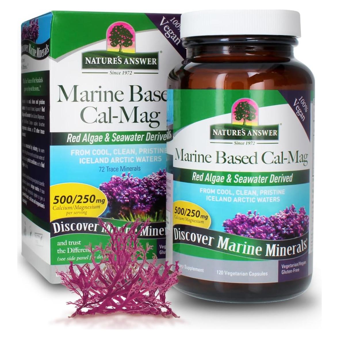 Cápsulas de Calcio y Magnesio Nature's Answer 120 Unidades - Vegano