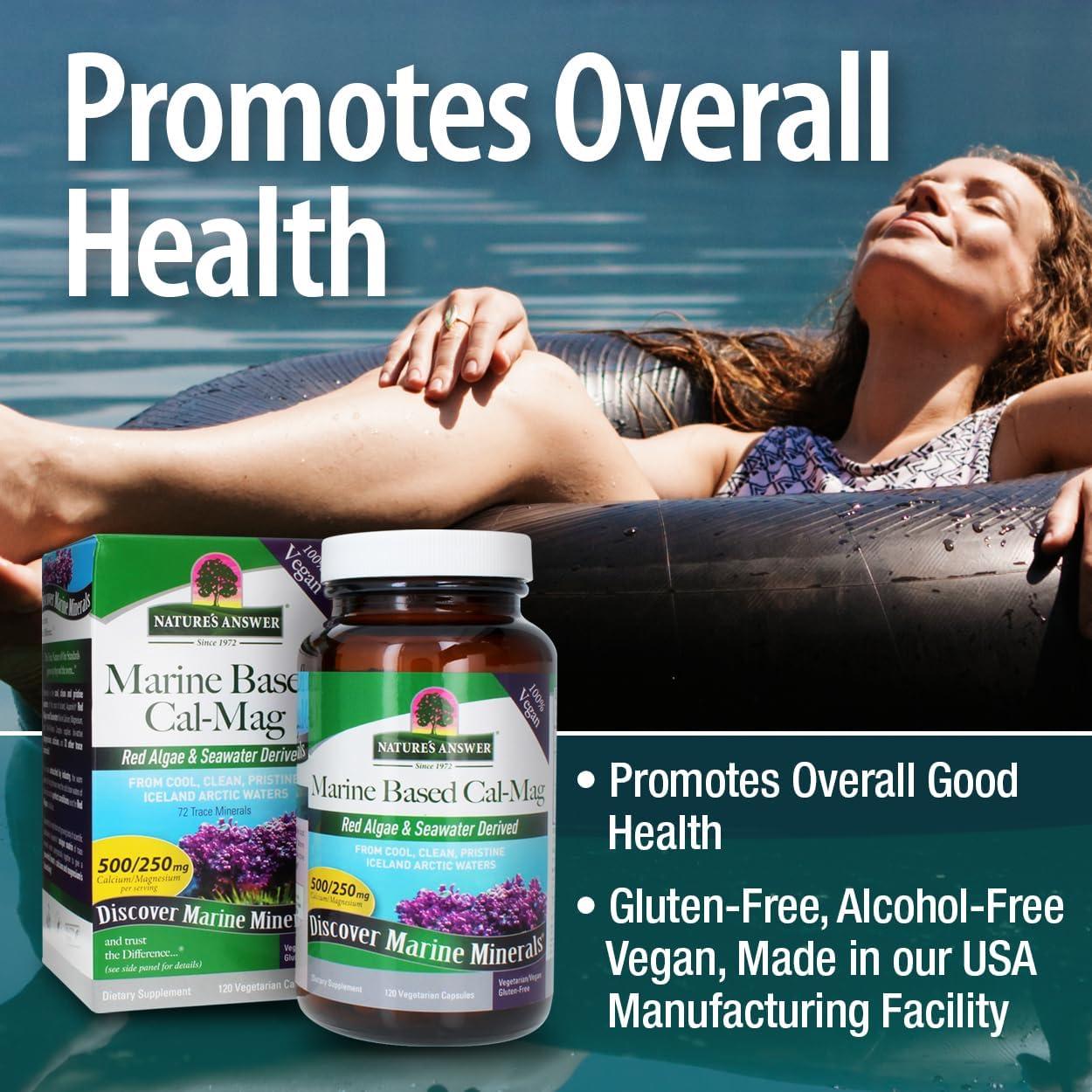 Cápsulas de Calcio y Magnesio Nature's Answer 120 Unidades - Vegano