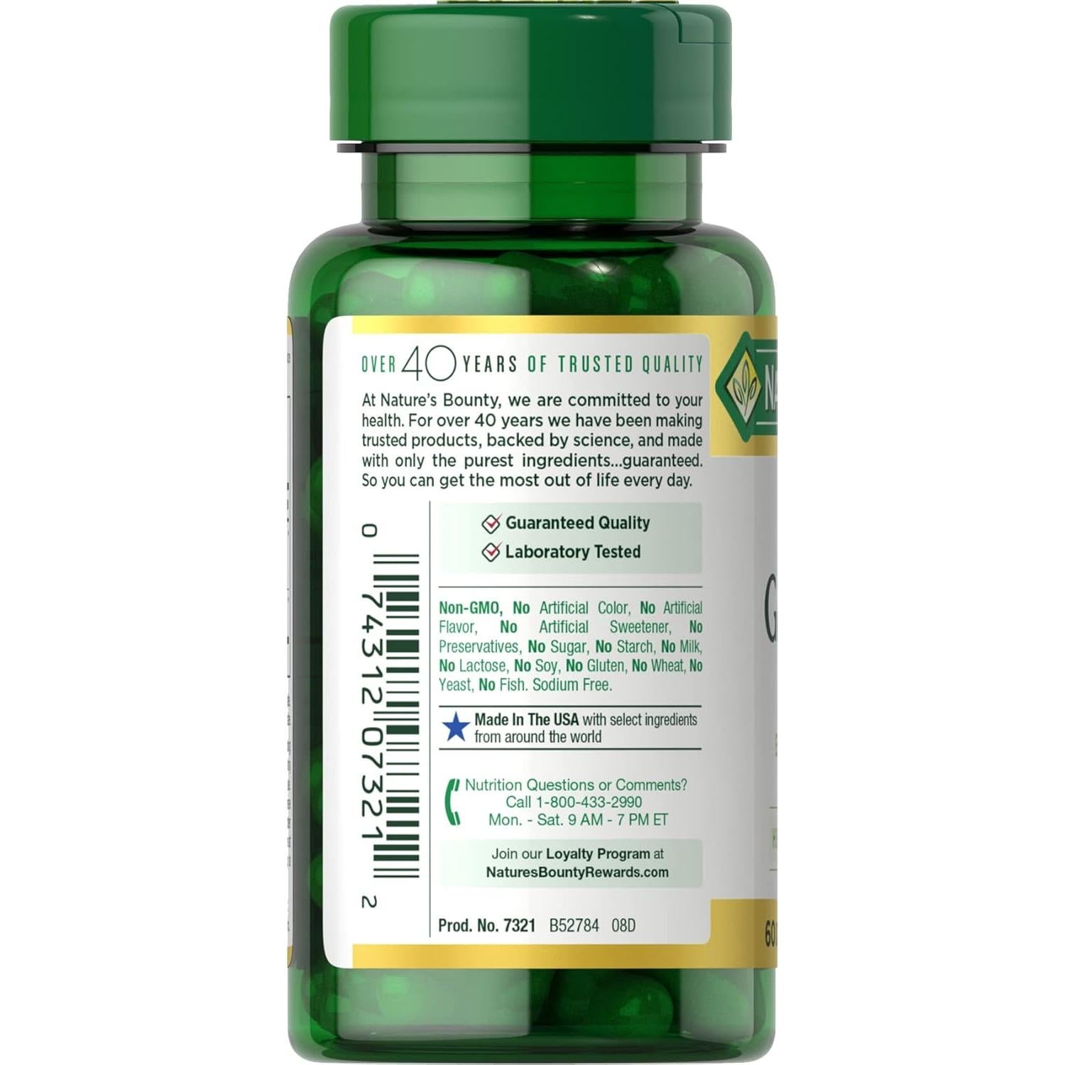 Suplemento Herbal Nature's Bounty Horny Goat Weed con Maca 60 Cápsulas