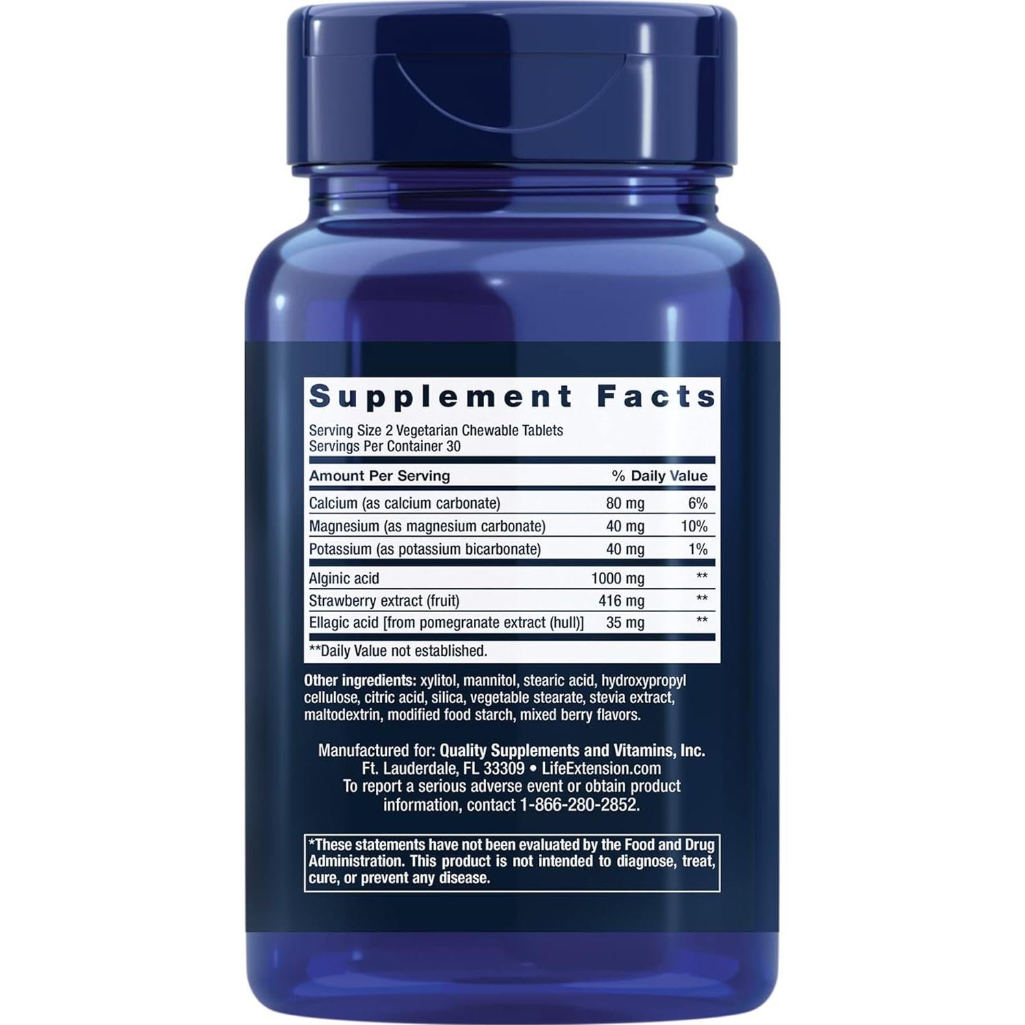 Suplemento Digestivo Life Extension Esophageal Guardian 60 tabletas