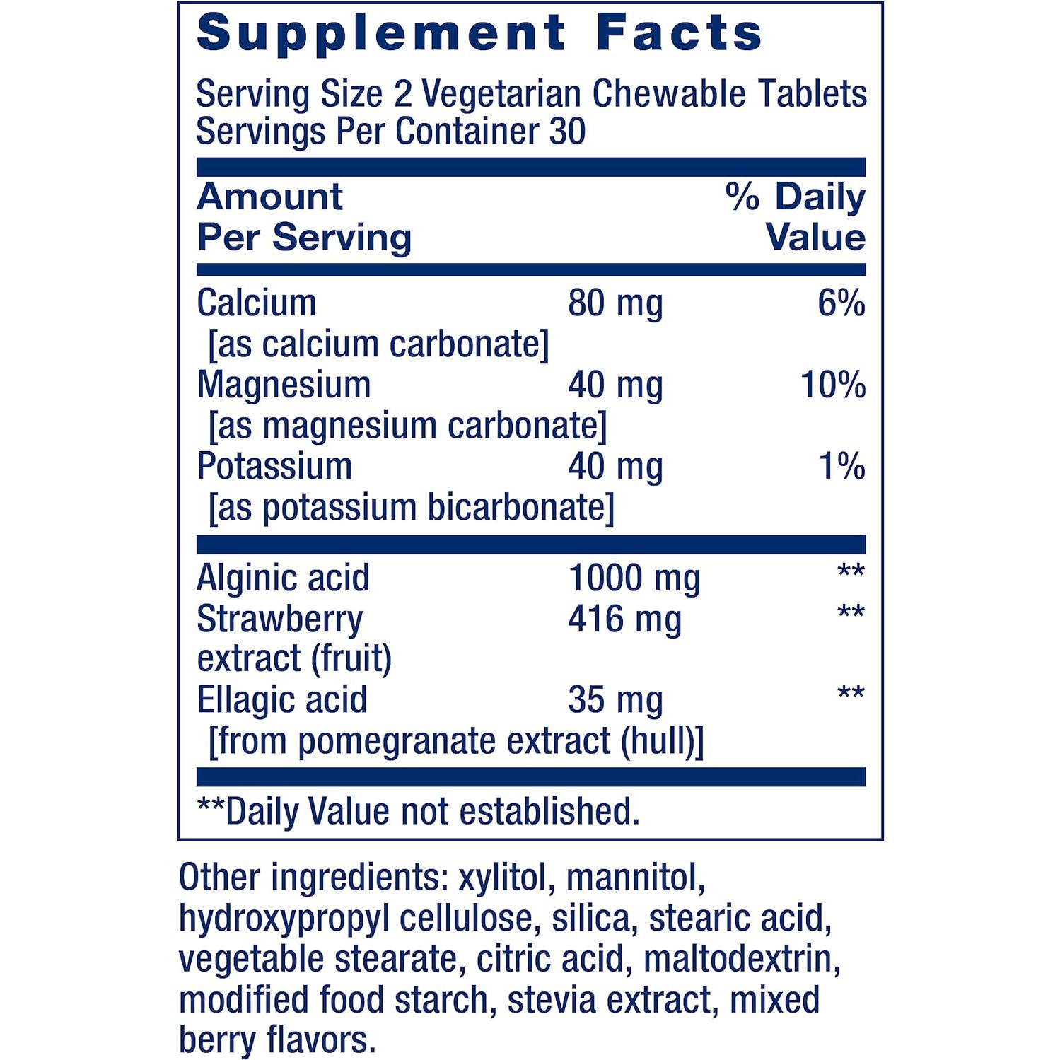 Suplemento Digestivo Life Extension Esophageal Guardian 60 tabletas
