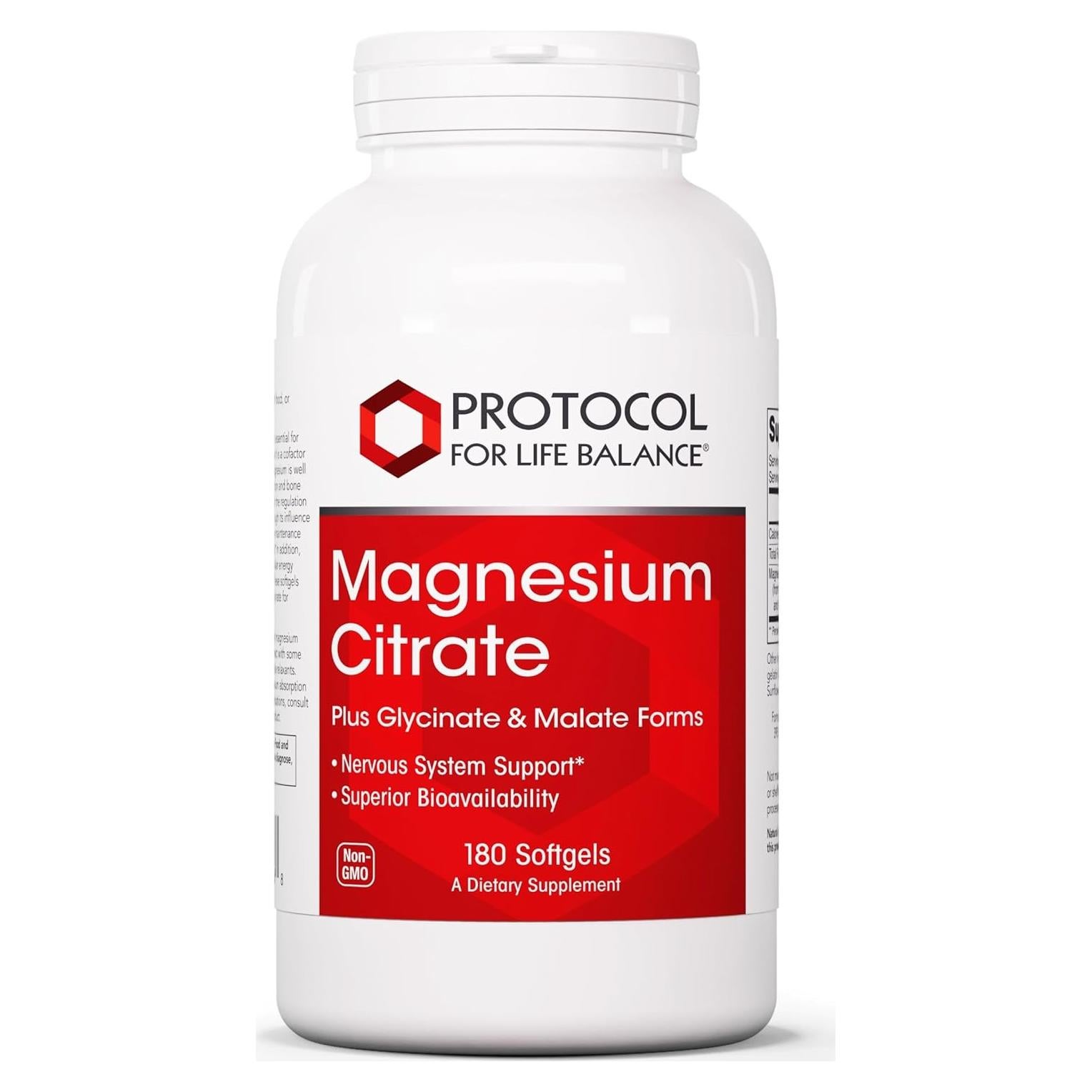 Citrato de Magnesio Plus Protocolo Vida 180 Cápsulas 400mg