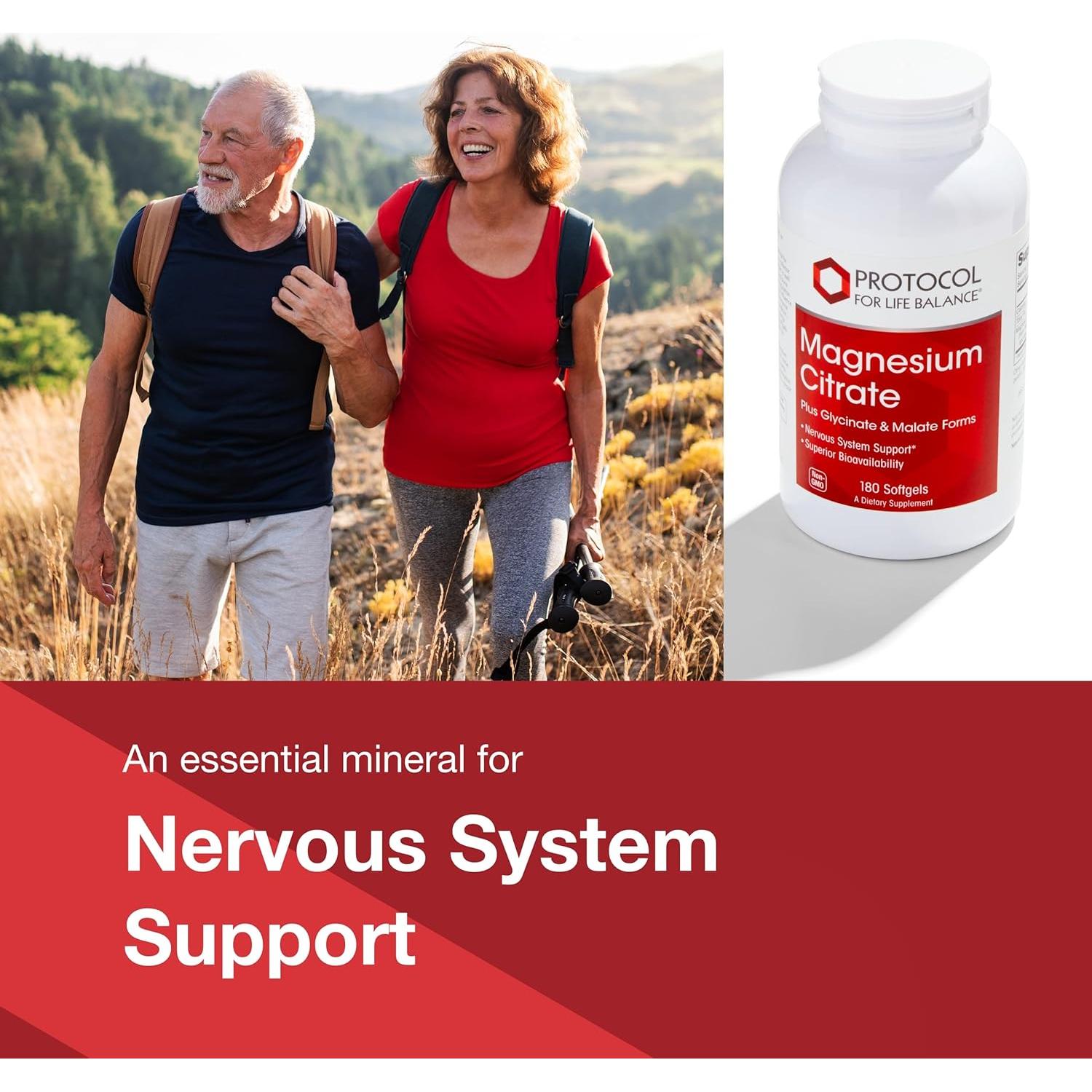 Citrato de Magnesio Plus Protocolo Vida 180 Cápsulas 400mg