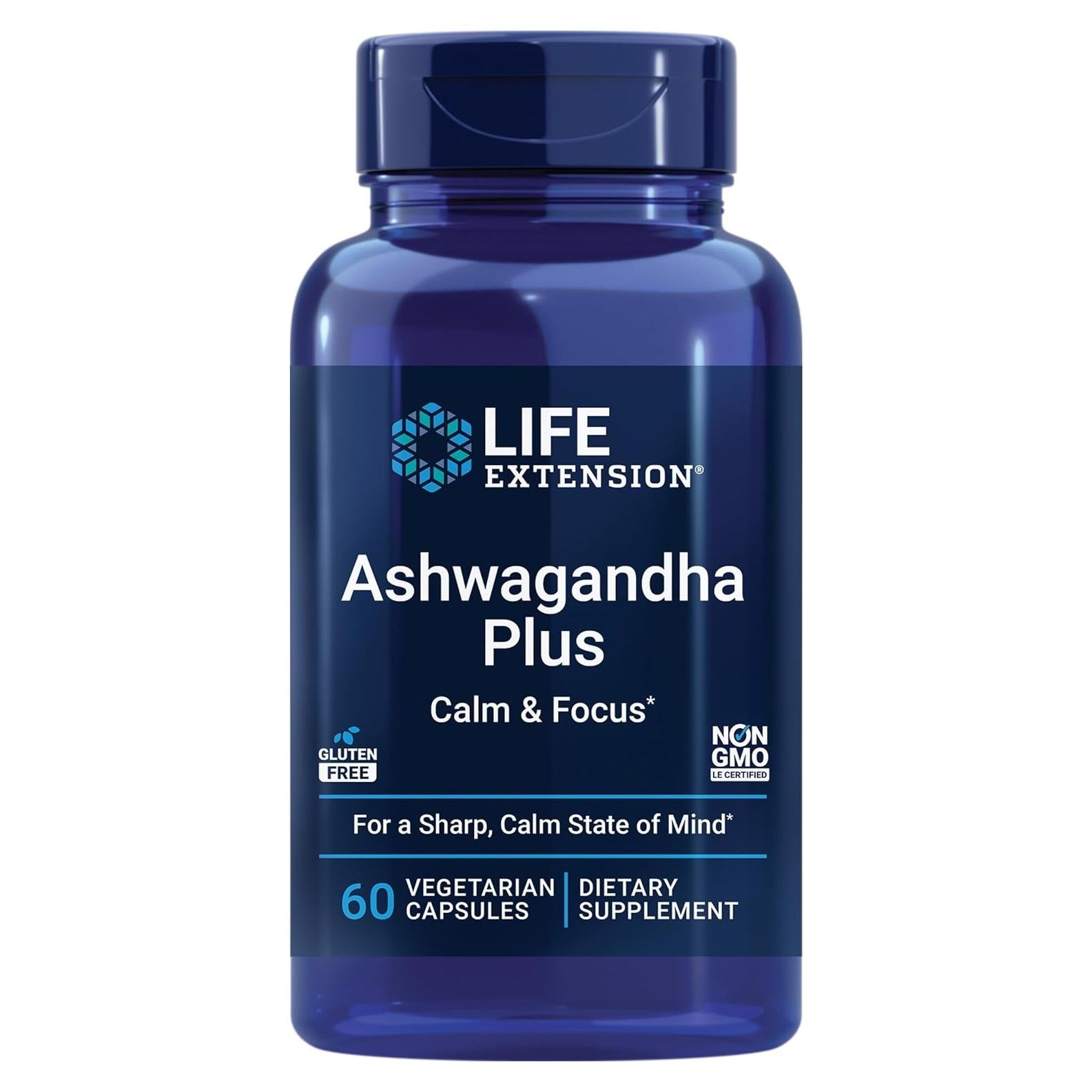 Life Extension Ashwagandha Plus 60 Cápsulas Vegetarianas