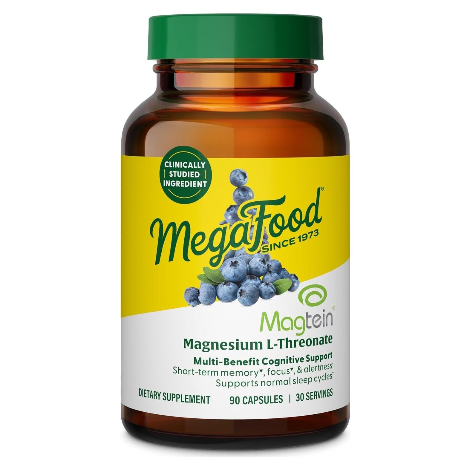 Suplemento de Magnesio L-Treonato MegaFood 2000mg 90 Cápsulas
