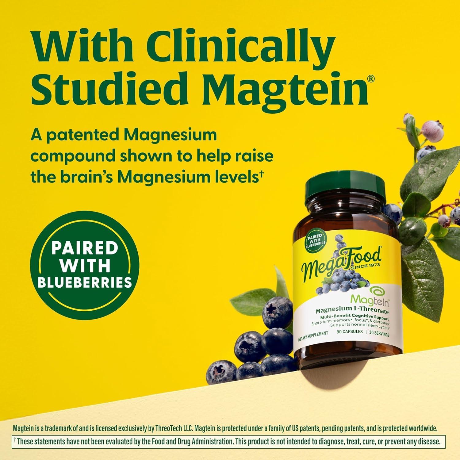 Suplemento de Magnesio L-Treonato MegaFood 2000mg 90 Cápsulas