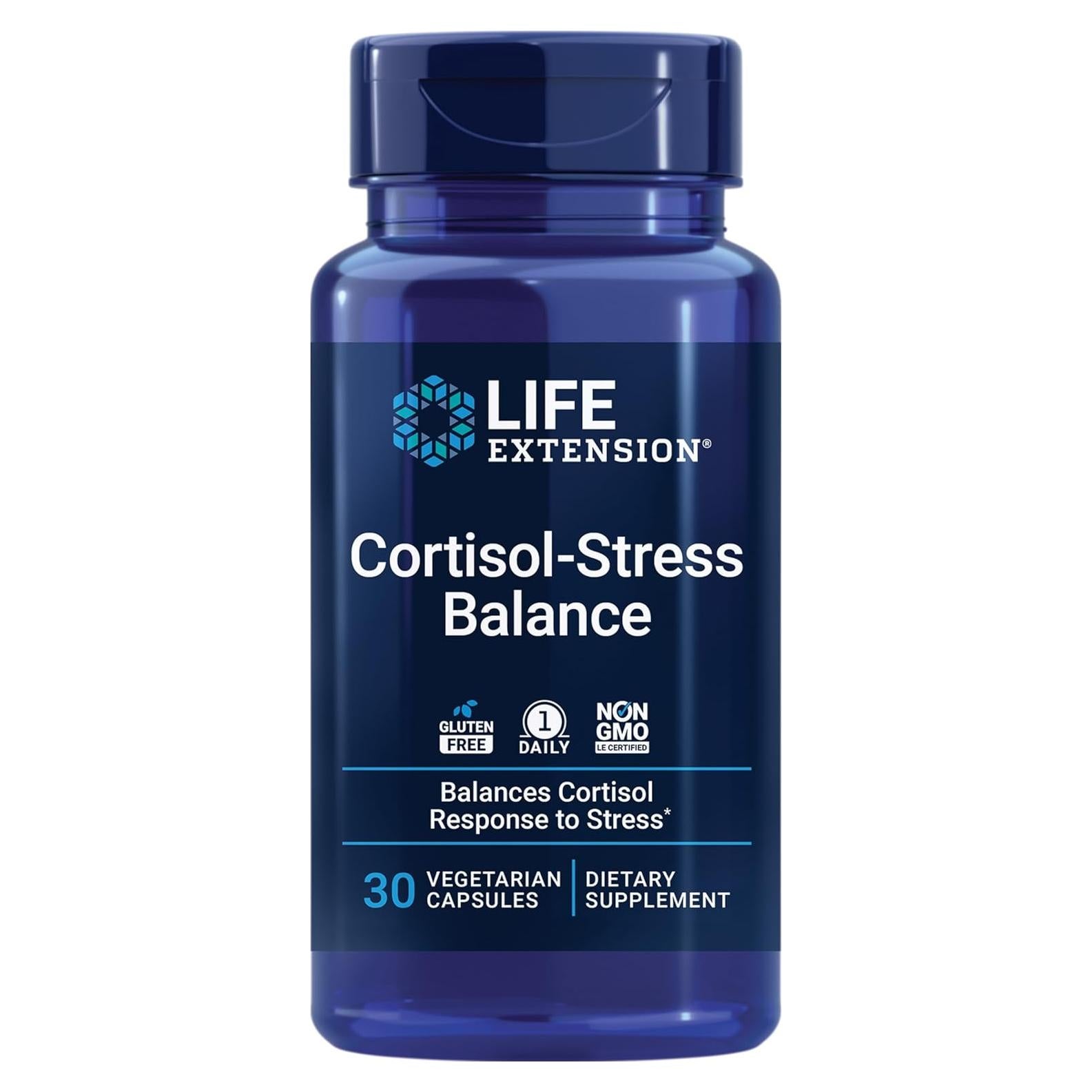 Equilibrio de Cortisol Estrés Life Extension 30 Cápsulas Vegetales