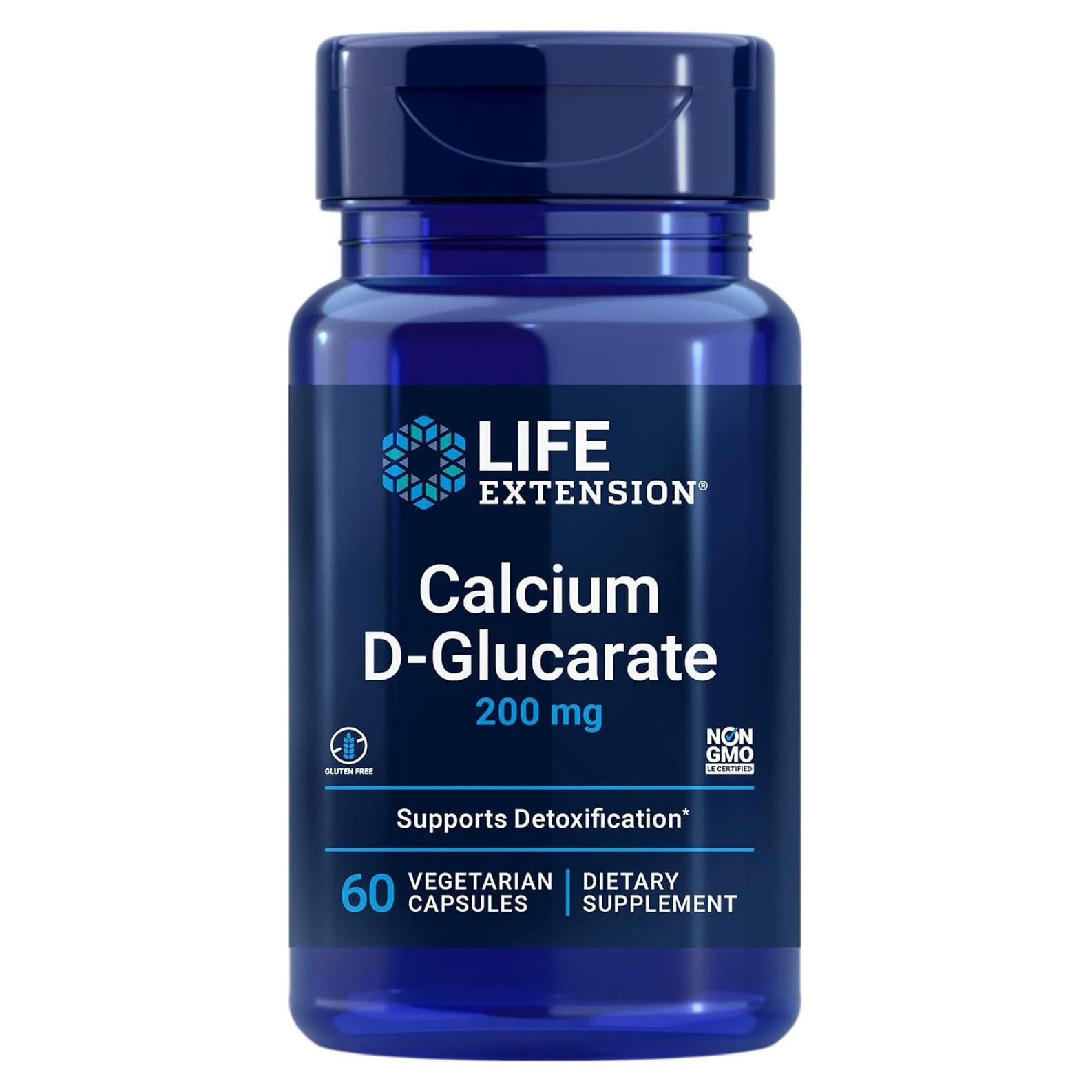 Calcio D-Glucarato Life Extension 200 mg - 60 Cápsulas Vegetales