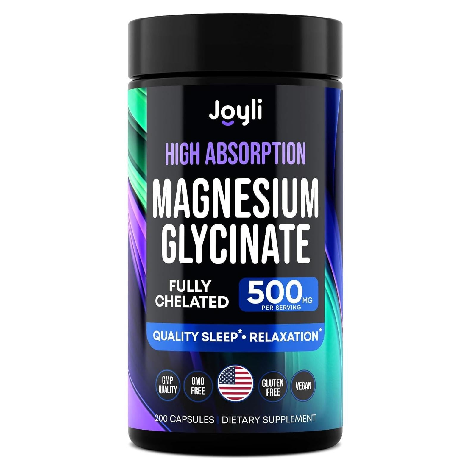 Glicinato de Magnesio 500mg JOYLI - 200 Cápsulas Veganas