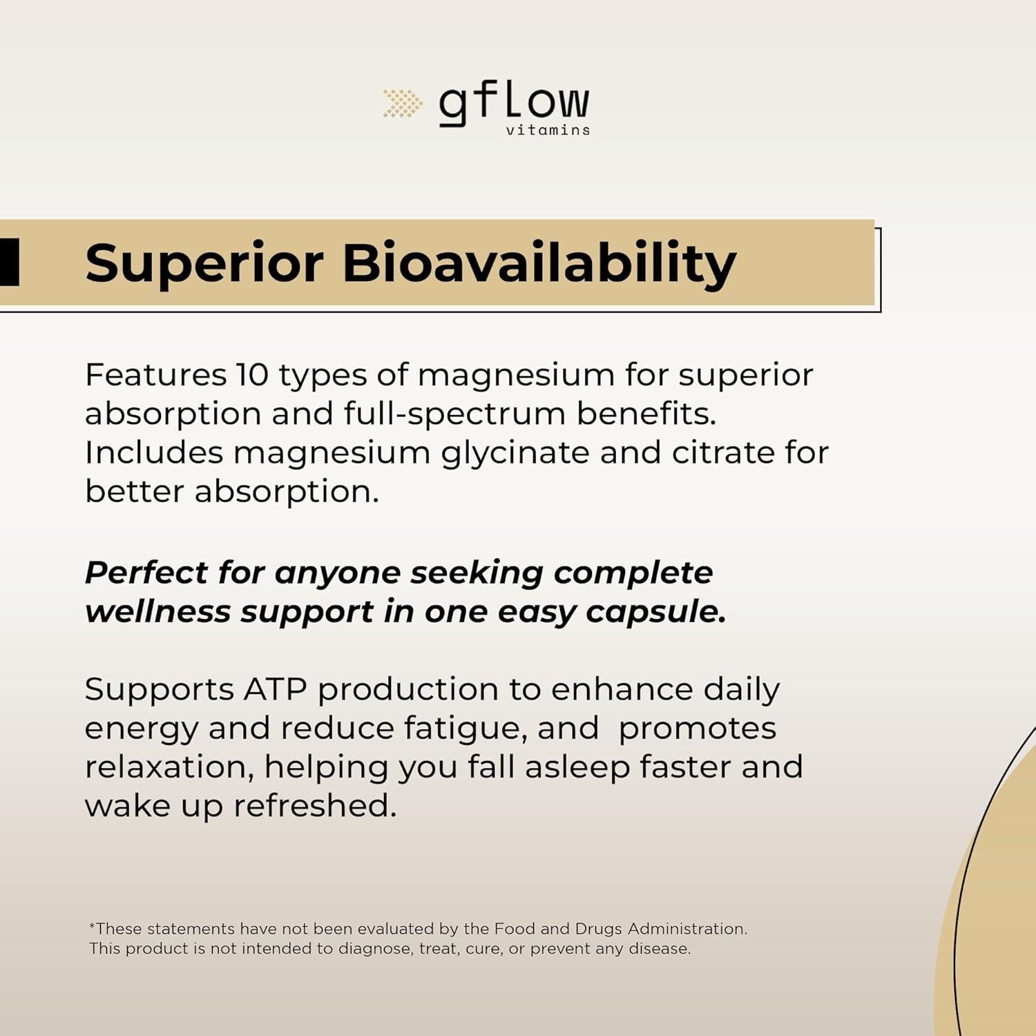 Suplemento Complejo de Magnesio 10 en 1 GFLOW - 87.5g