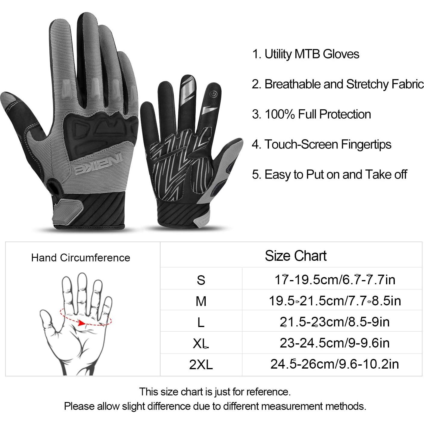 Guantes de Ciclismo INBIKE X-Large Transpirables y Amortiguados