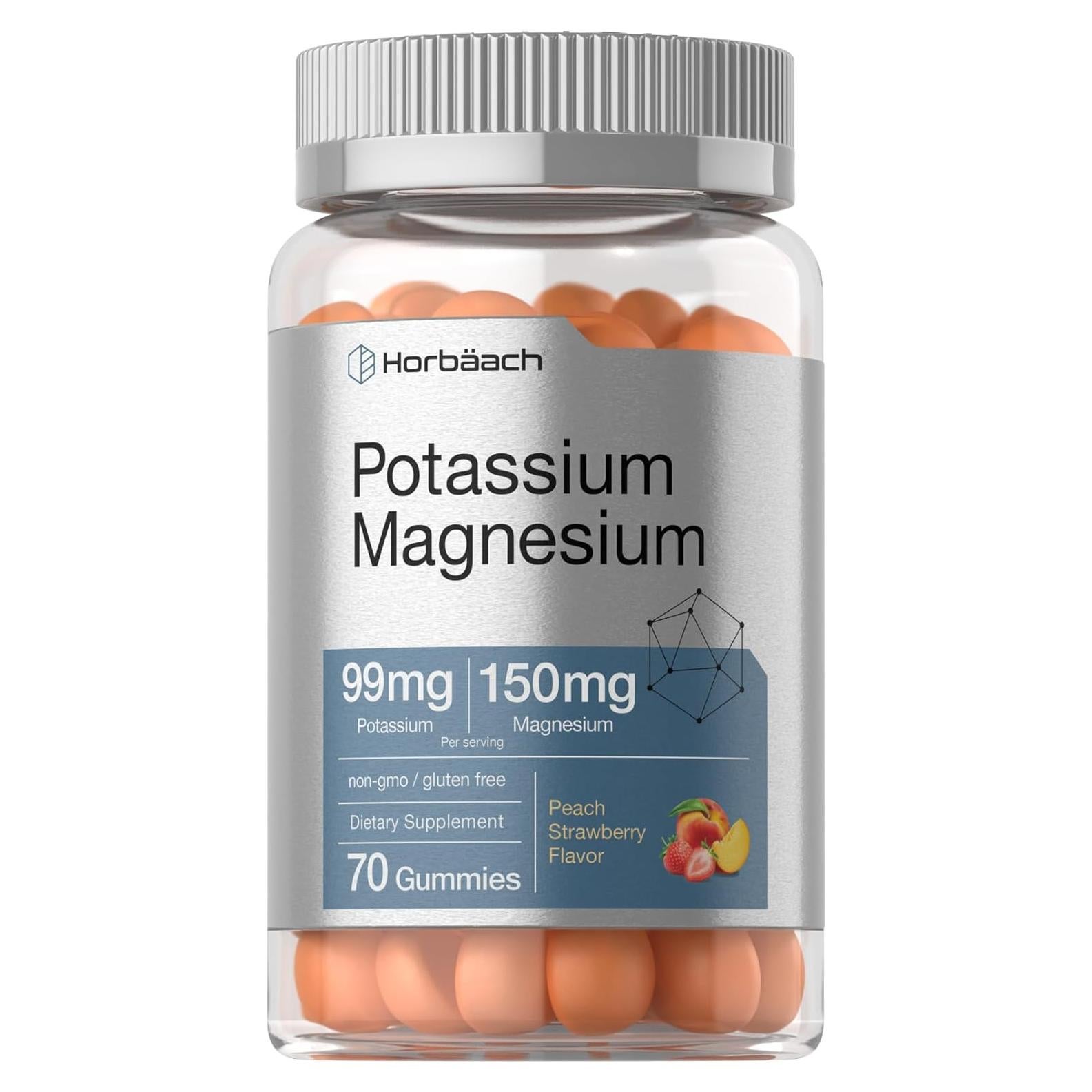 Suplemento de Potasio y Magnesio Horbaach Gominolas 70 Unidades