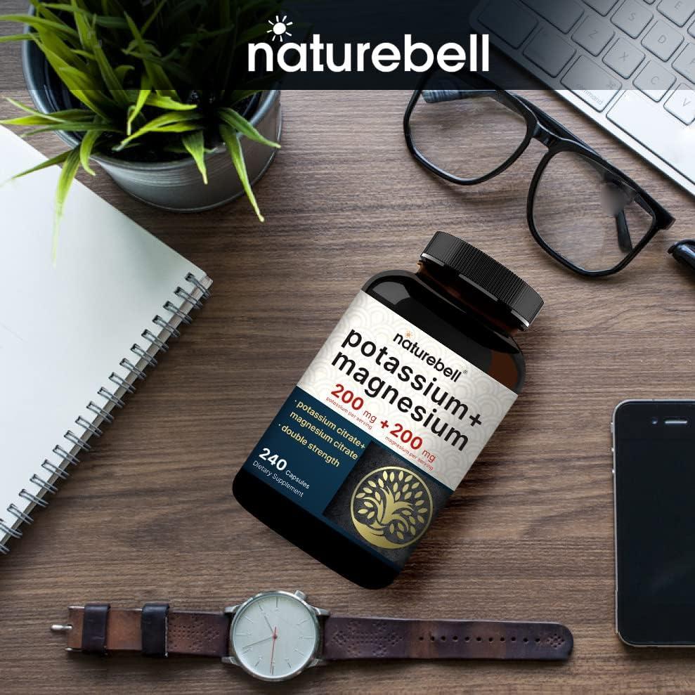Naturebell Suplemento de Potasio y Magnesio 240 Cápsulas