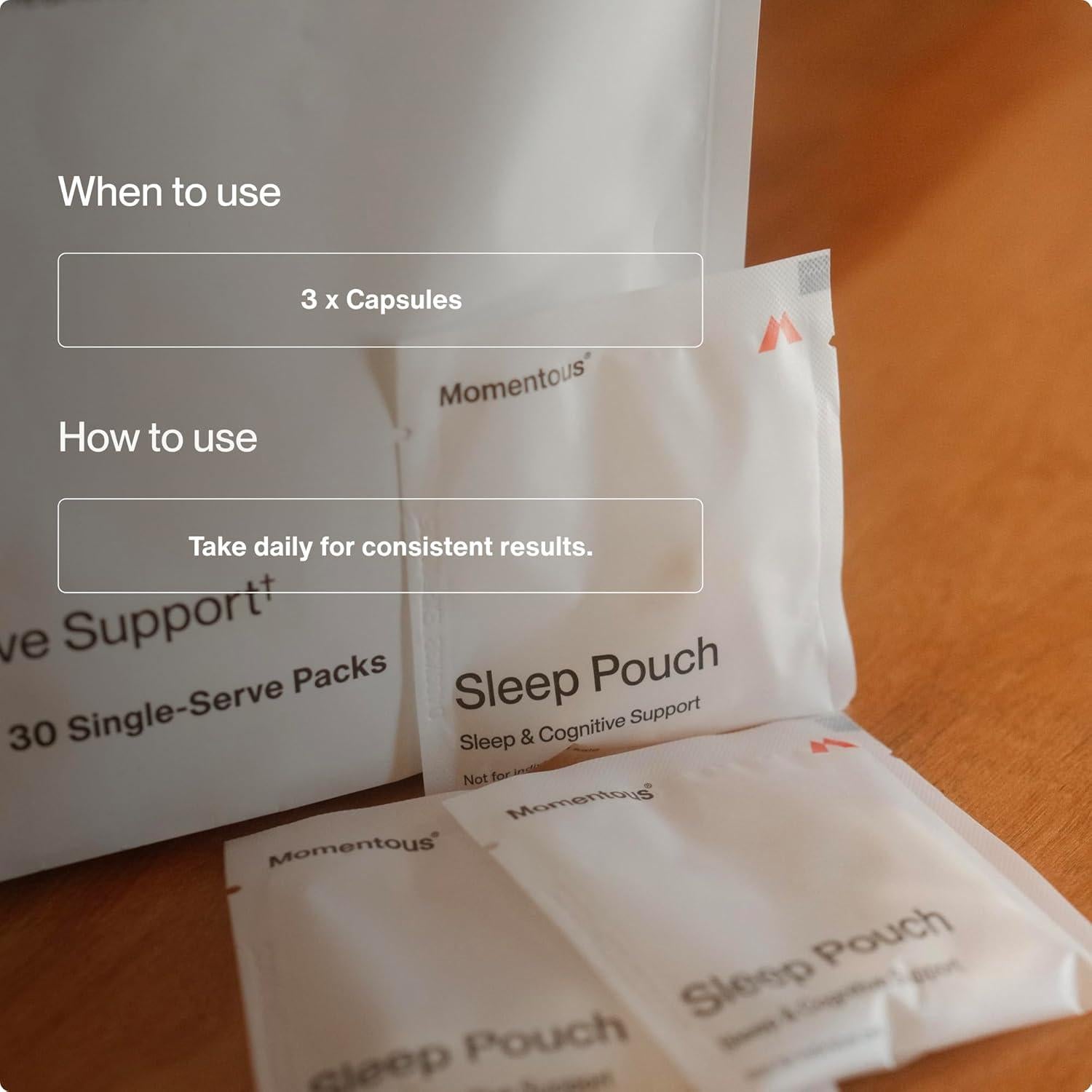 Suplemento de Sueño Momentous - Magnesio L-Treonato 30 Porciones