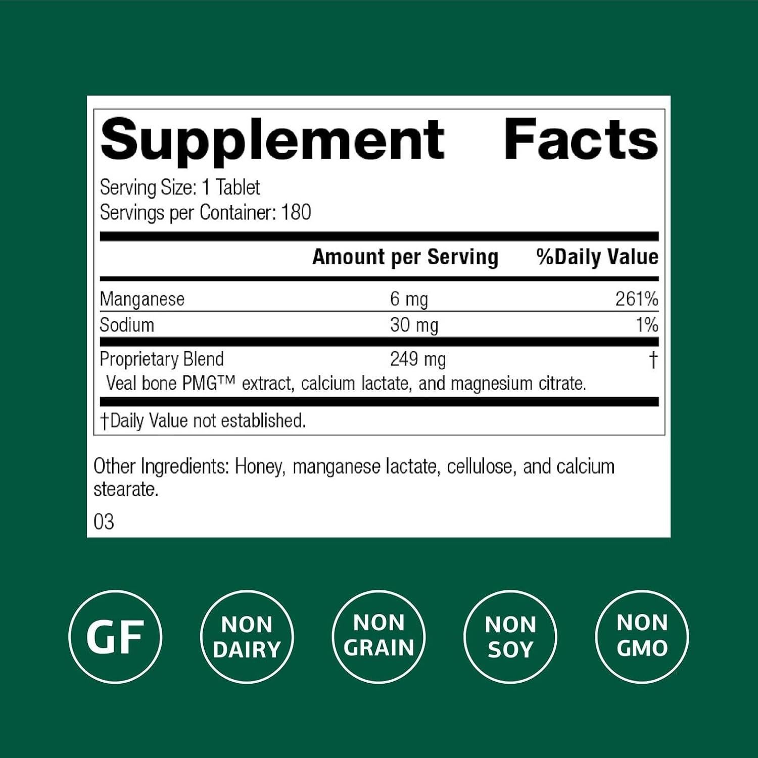 Suplemento Dental y Óseo Standard Process 180 Tabletas
